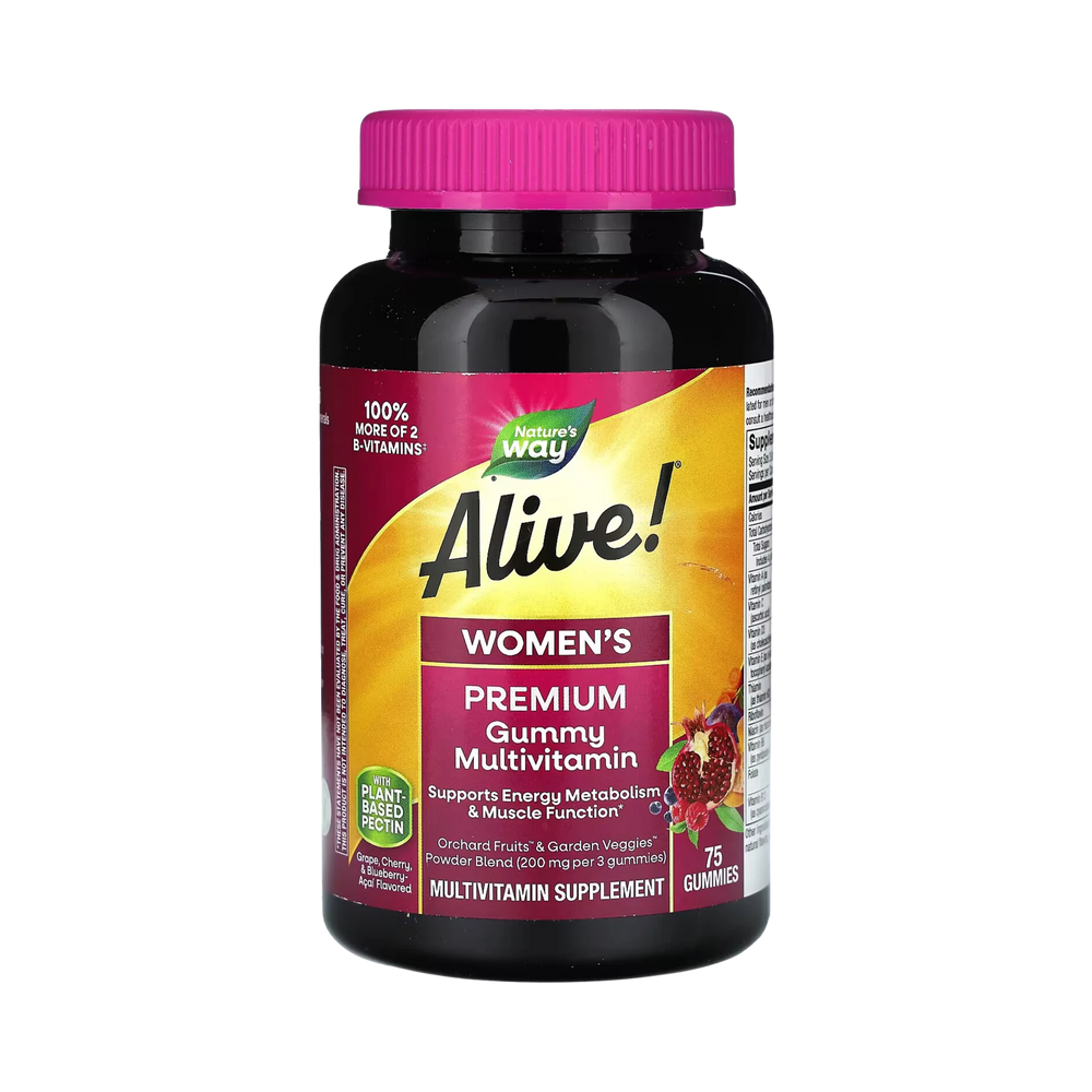 Nature's Way, Alive! Women’s Premium Gummy Multivitamin, 75 Gummies
