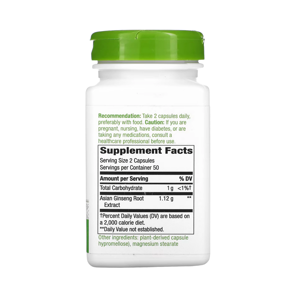 Nature's Way, Asian Ginseng, 100 Capsules