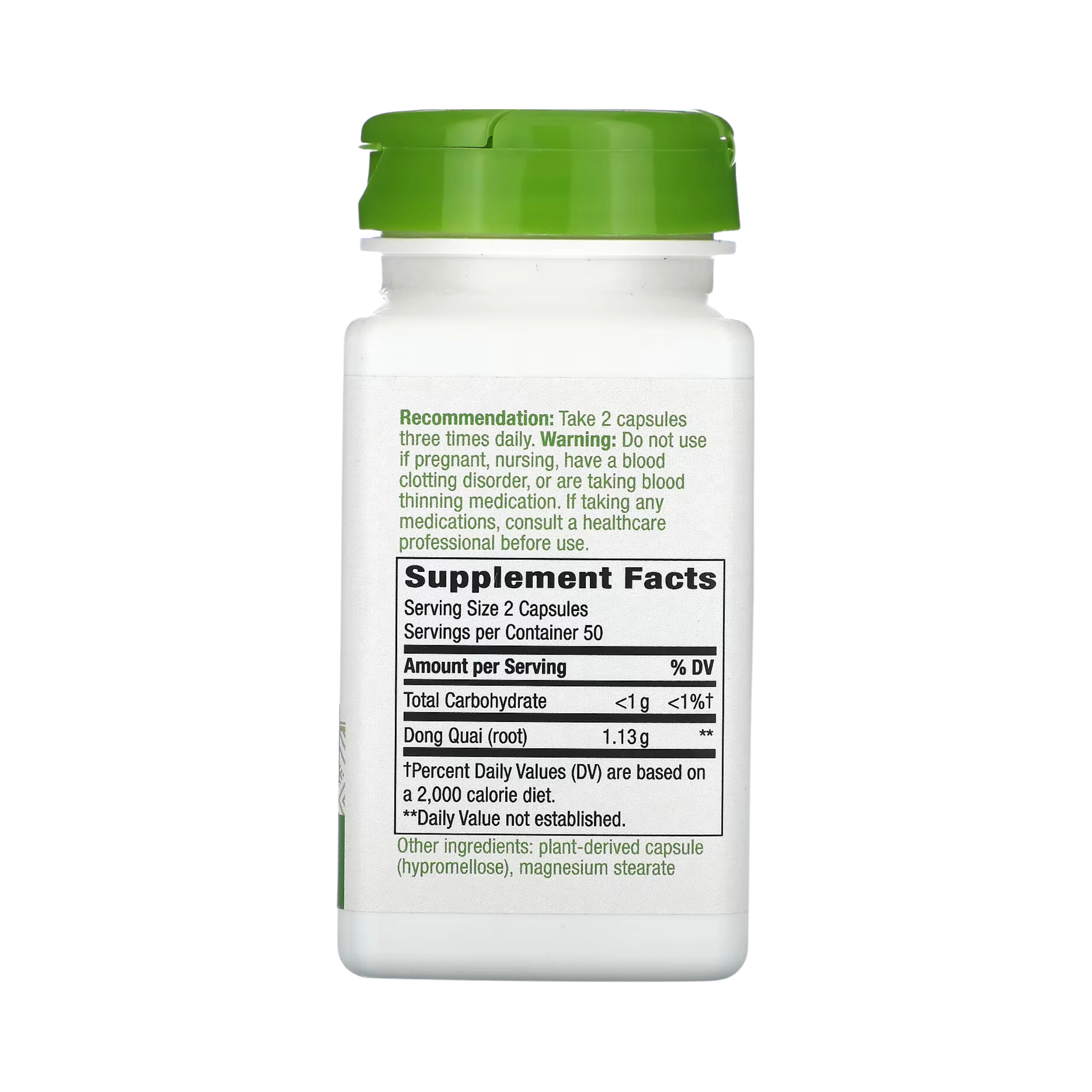 Nature's Way, Dong Quai Root, 100 Capsules