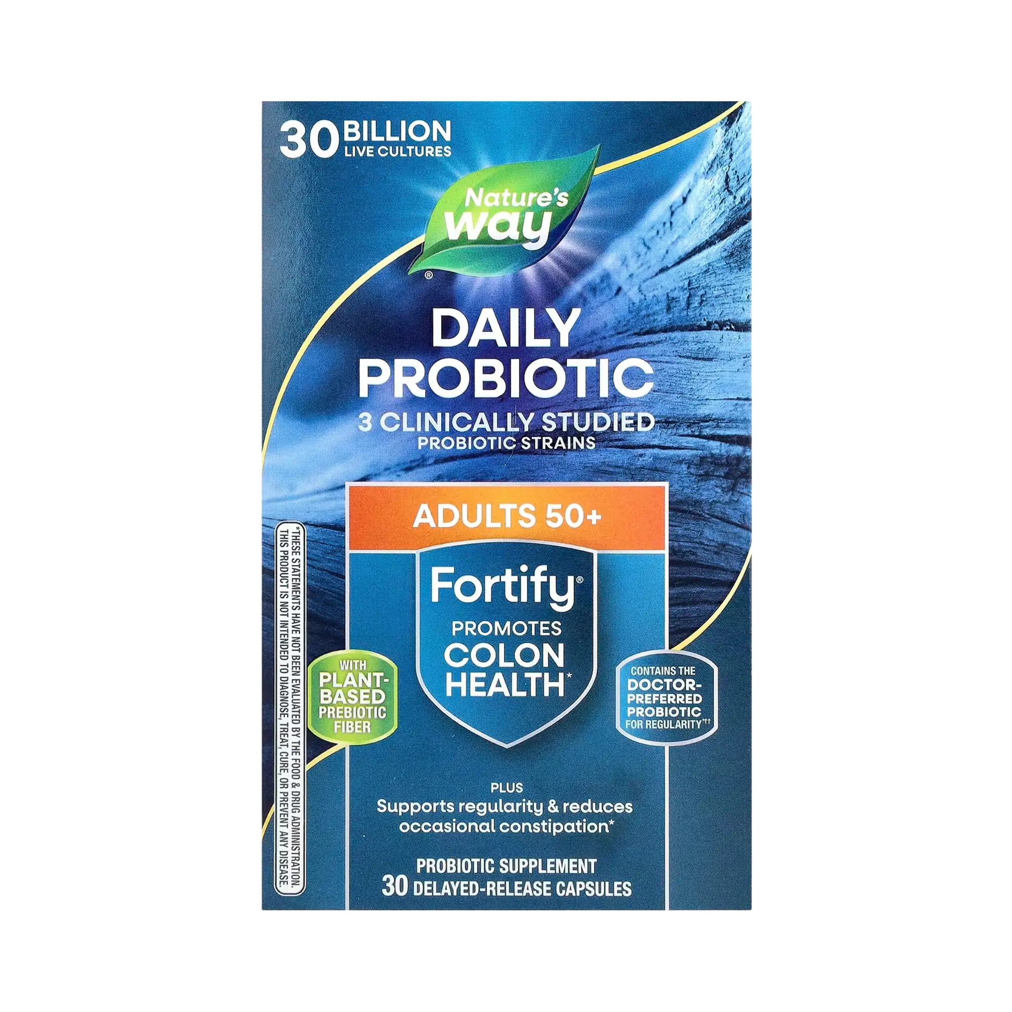 Nature's Way, Fortify, Age 50+ Probiotic + Prebiotics, 30 Capsules