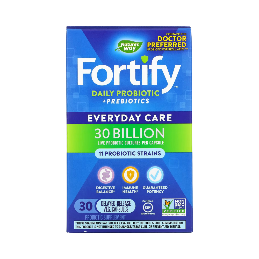 Nature's Way, Fortify, Daily Probiotic + Prebiotics, 30 Capsules