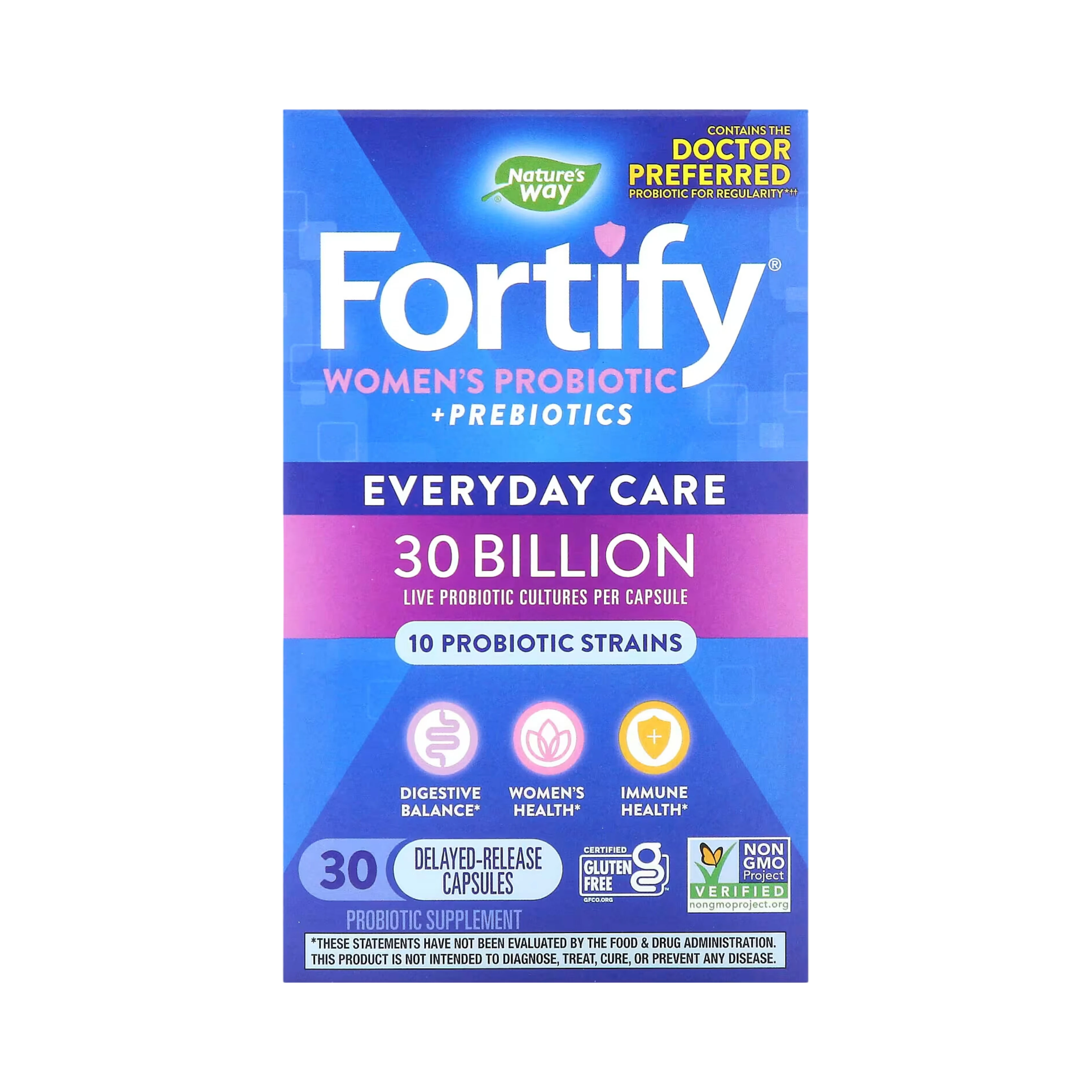 Nature's Way, Fortify, Women's Probiotic + Prebiotics, 30 Capsules