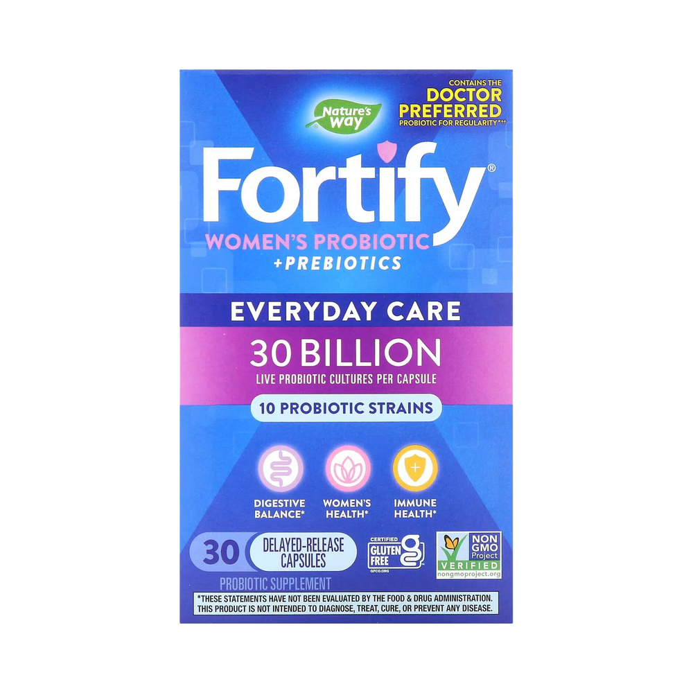 Nature's Way, Fortify, Women's Probiotic + Prebiotics, 30 Capsules