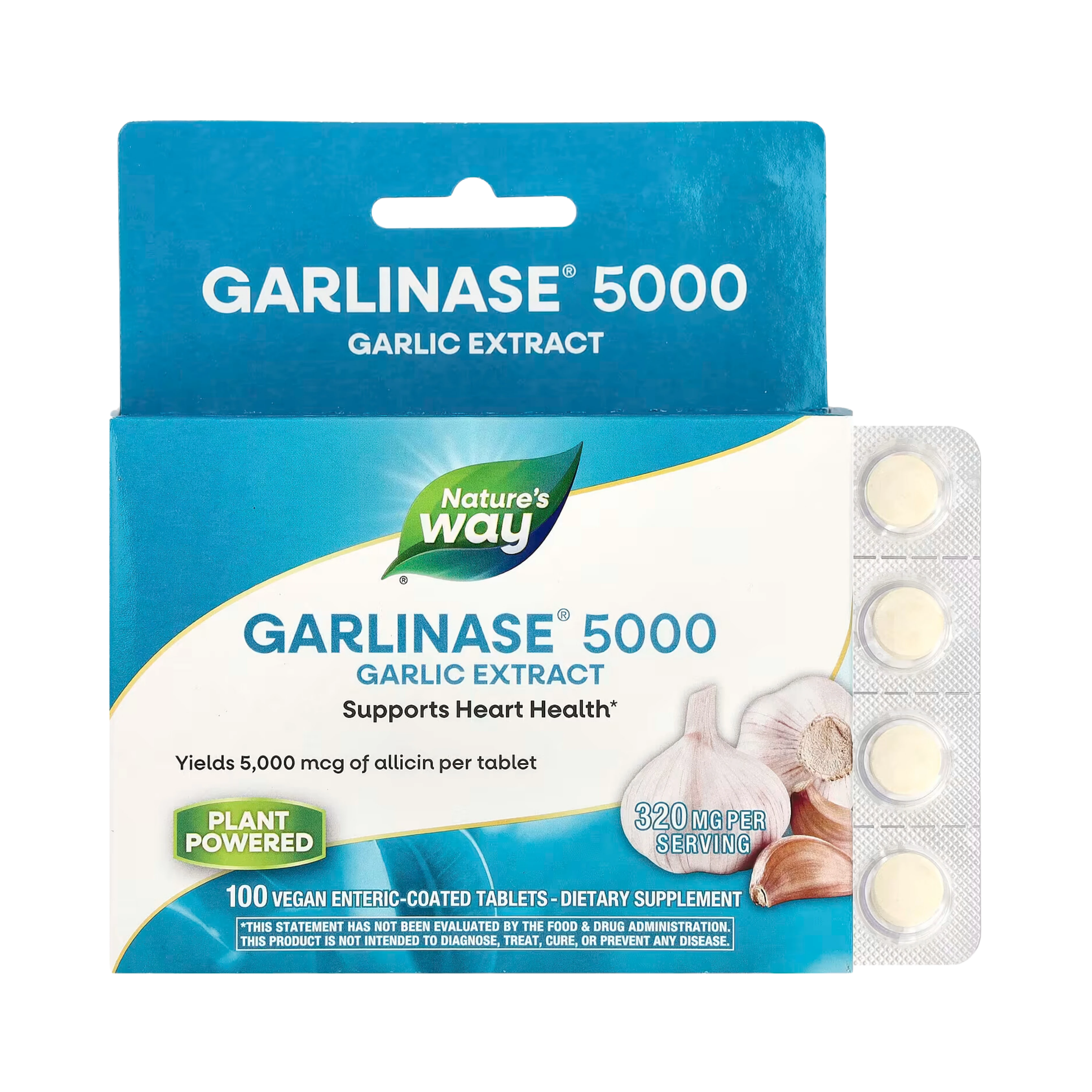 Nature's Way, Garlinase 5000, 100 Tablets
