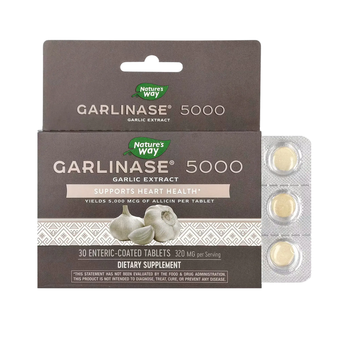 Nature's Way, Garlinase 5000, 30 Tablets
