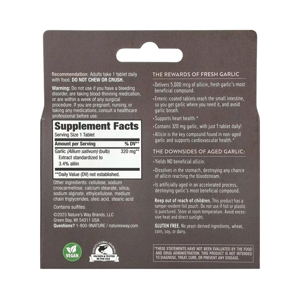 Nature's Way, Garlinase 5000, 30 Tablets