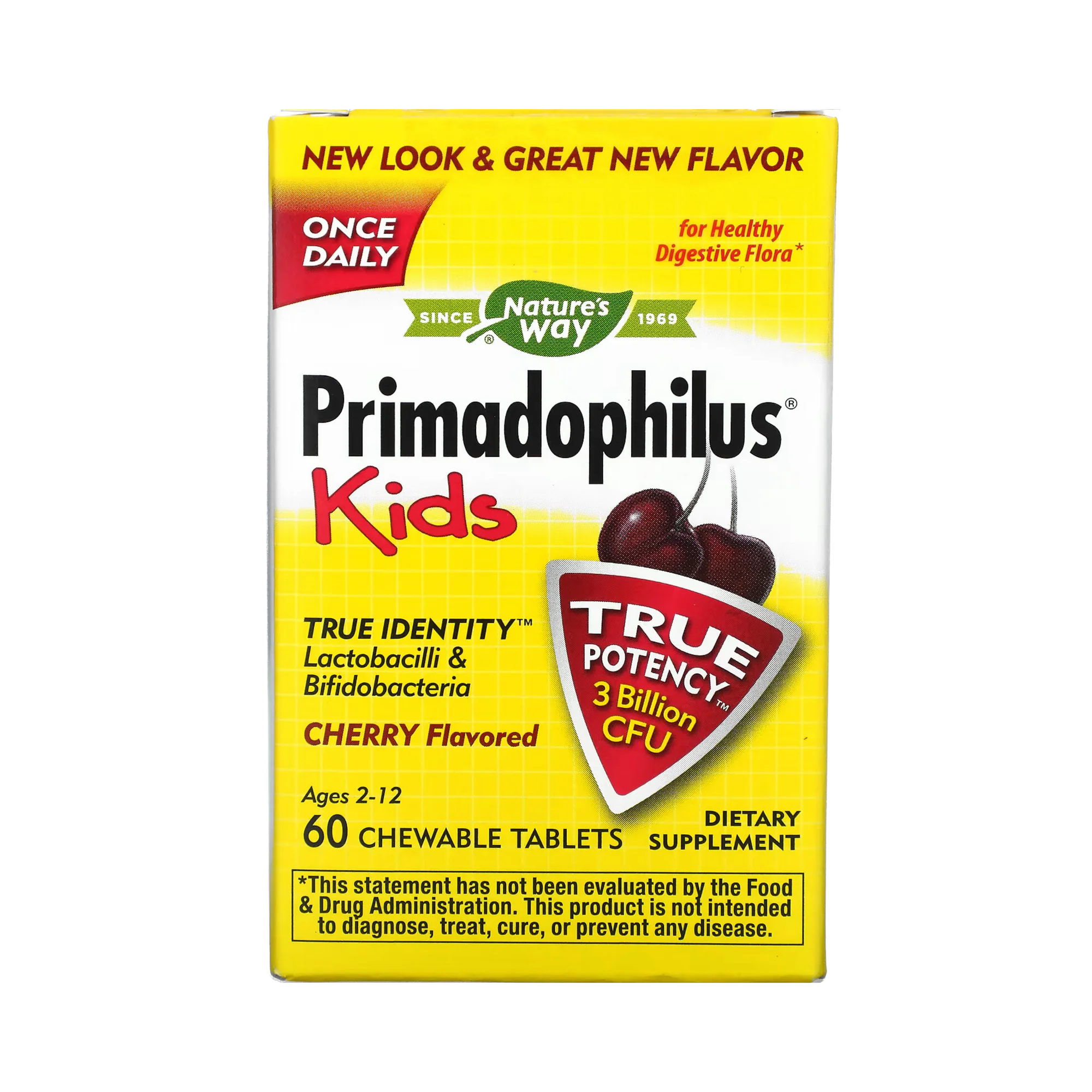 Nature's Way, Primadophilus Kids Probiotic, 60 Chewables