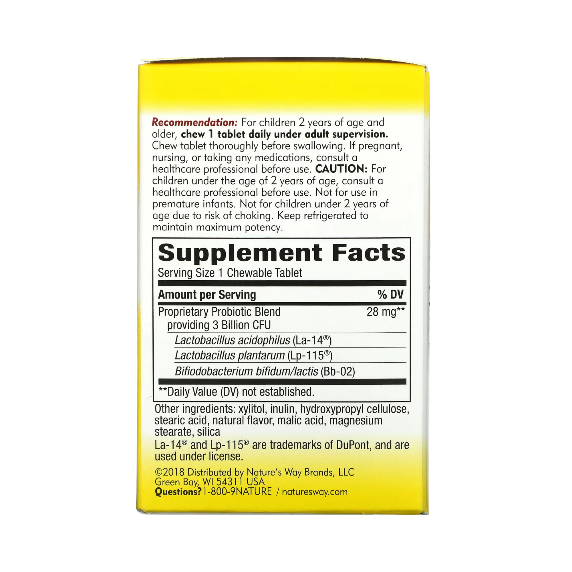Nature's Way, Primadophilus Kids Probiotic, 60 Chewables