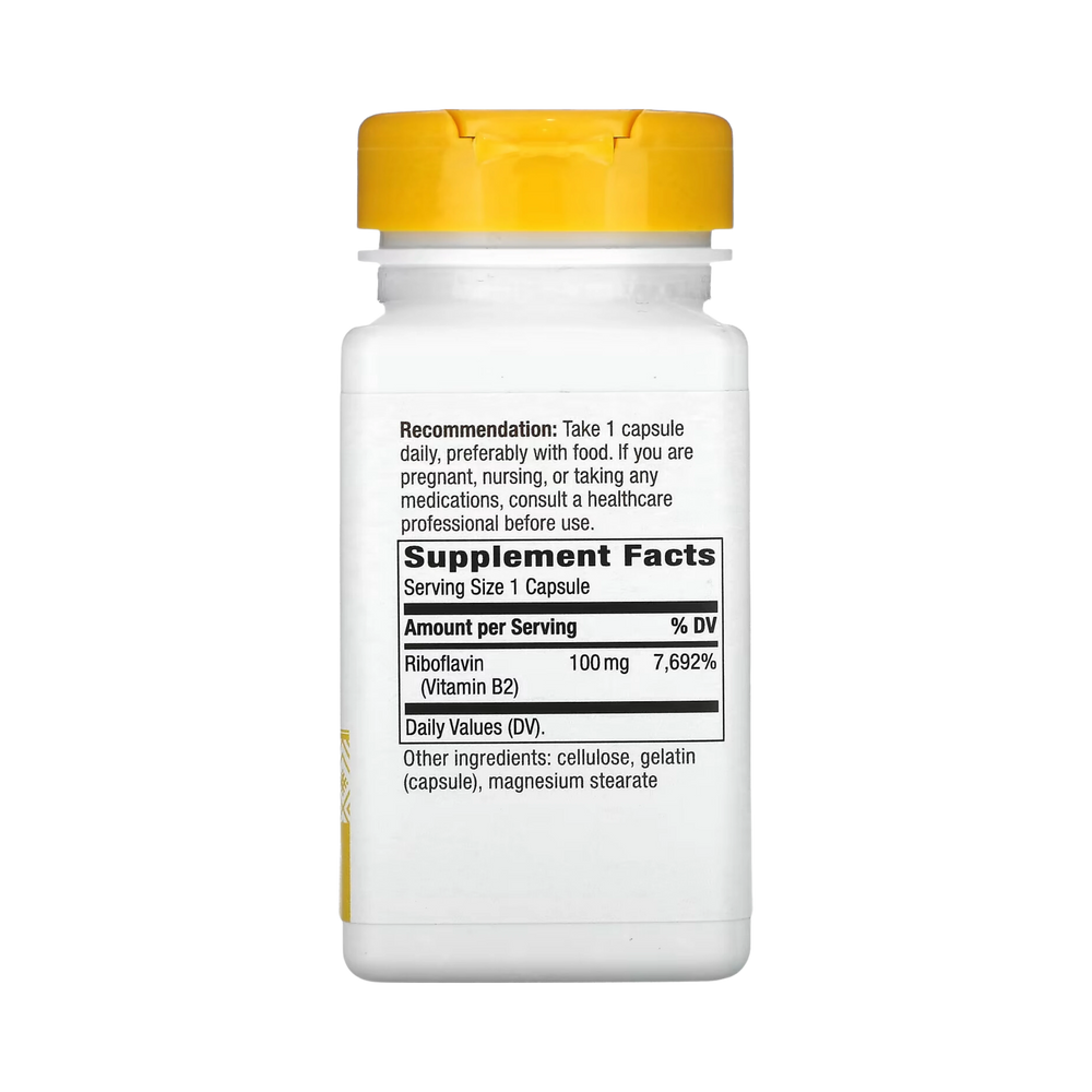 Nature's Way, Riboflavin Vitamin B2, 100 Capsules