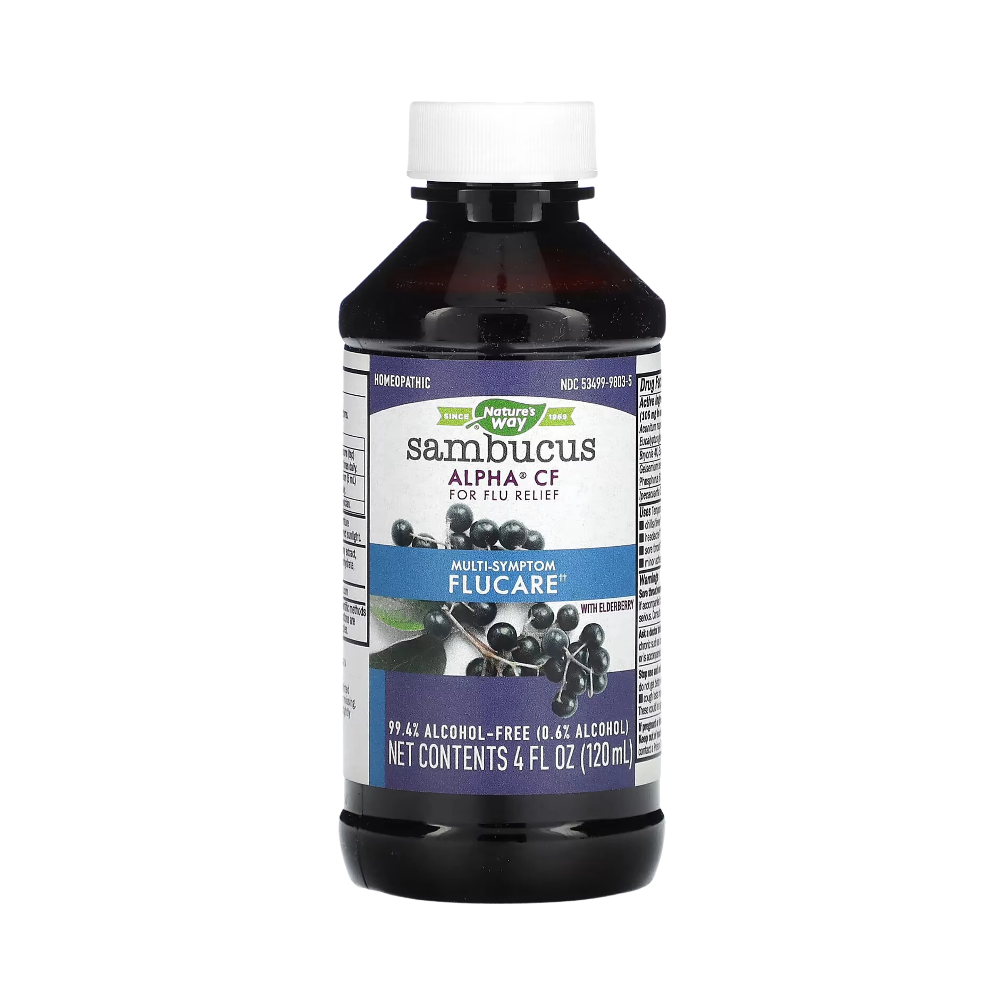 Nature's Way, Sambucus, Alpha CF, Multi-Symptom Flucare, With Elderberry, 4 Fl Oz