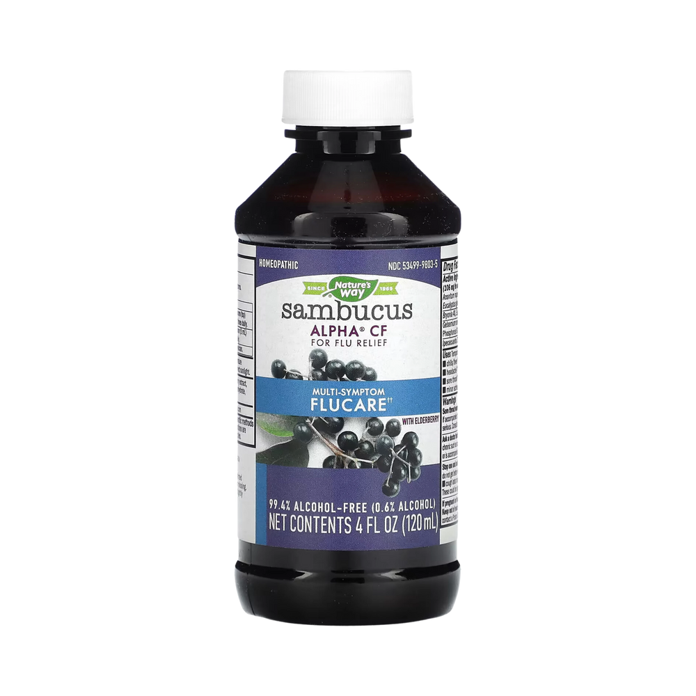 Nature's Way, Sambucus, Alpha CF, Multi-Symptom Flucare, With Elderberry, 4 Fl Oz