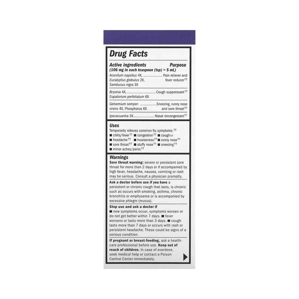 Nature's Way, Sambucus, Alpha CF, Multi-Symptom Flucare, With Elderberry, 4 Fl Oz