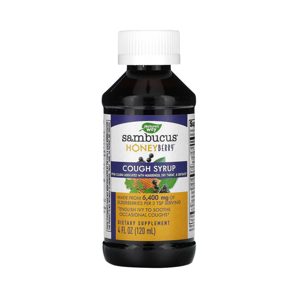 Nature's Way, Sambucus HoneyBerry Cough Syrup, 4 Oz