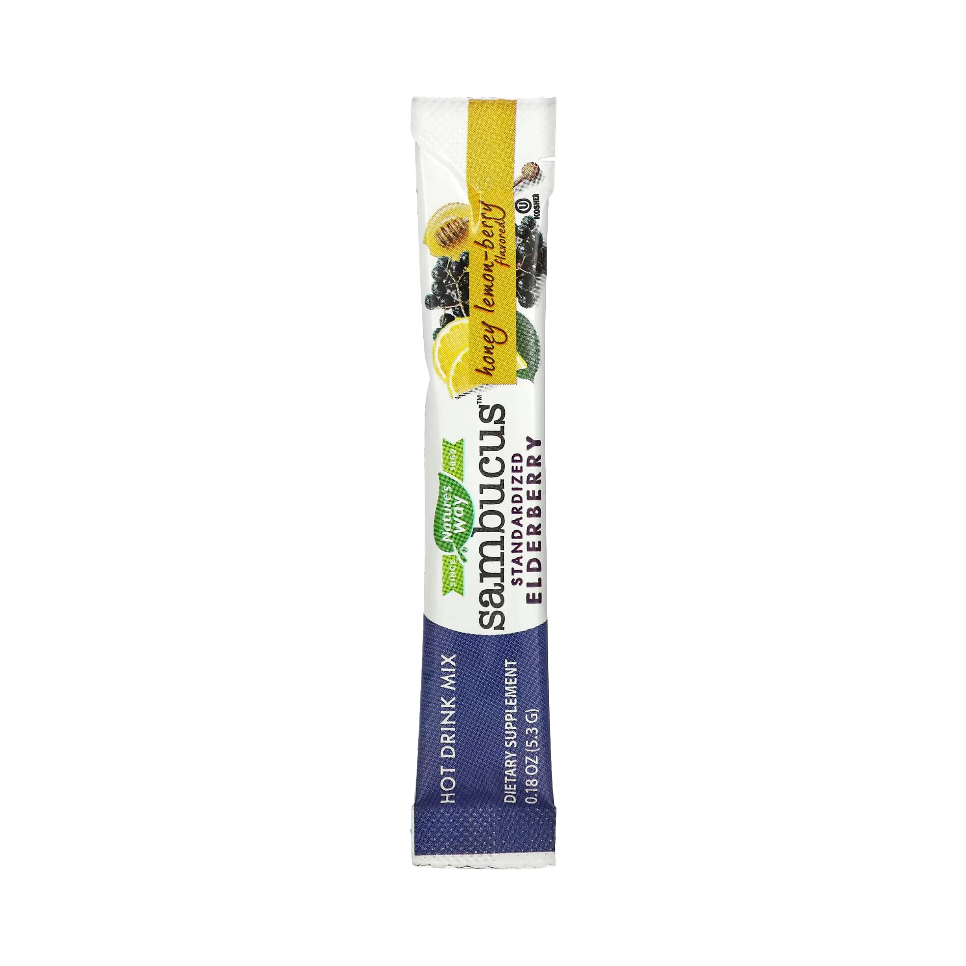 Nature's Way, Sambucus Hot Drink Mix, Honey Lemon Berry Flavoured, 10 Packets