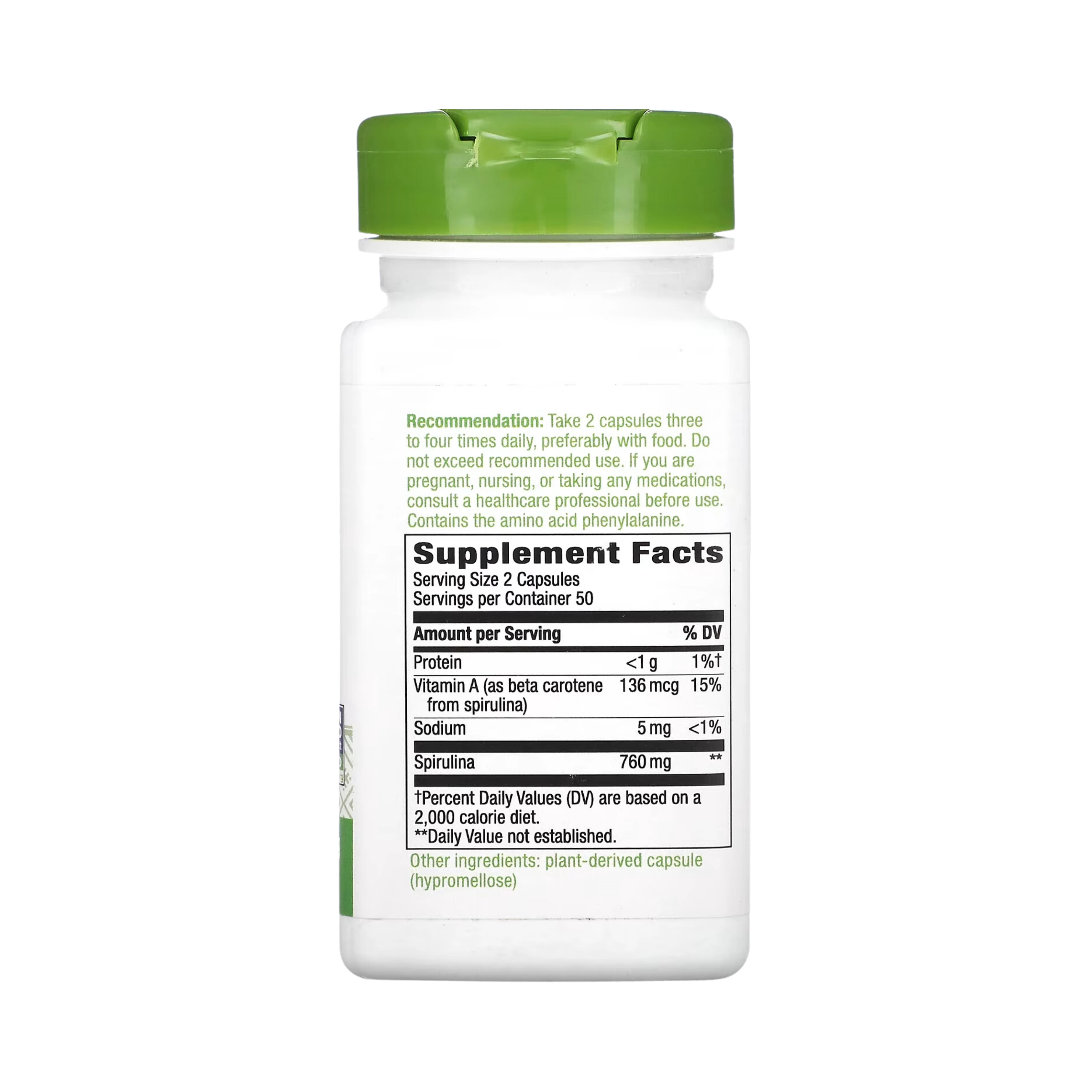 Nature's Way, Spirulina, 100 Capsules