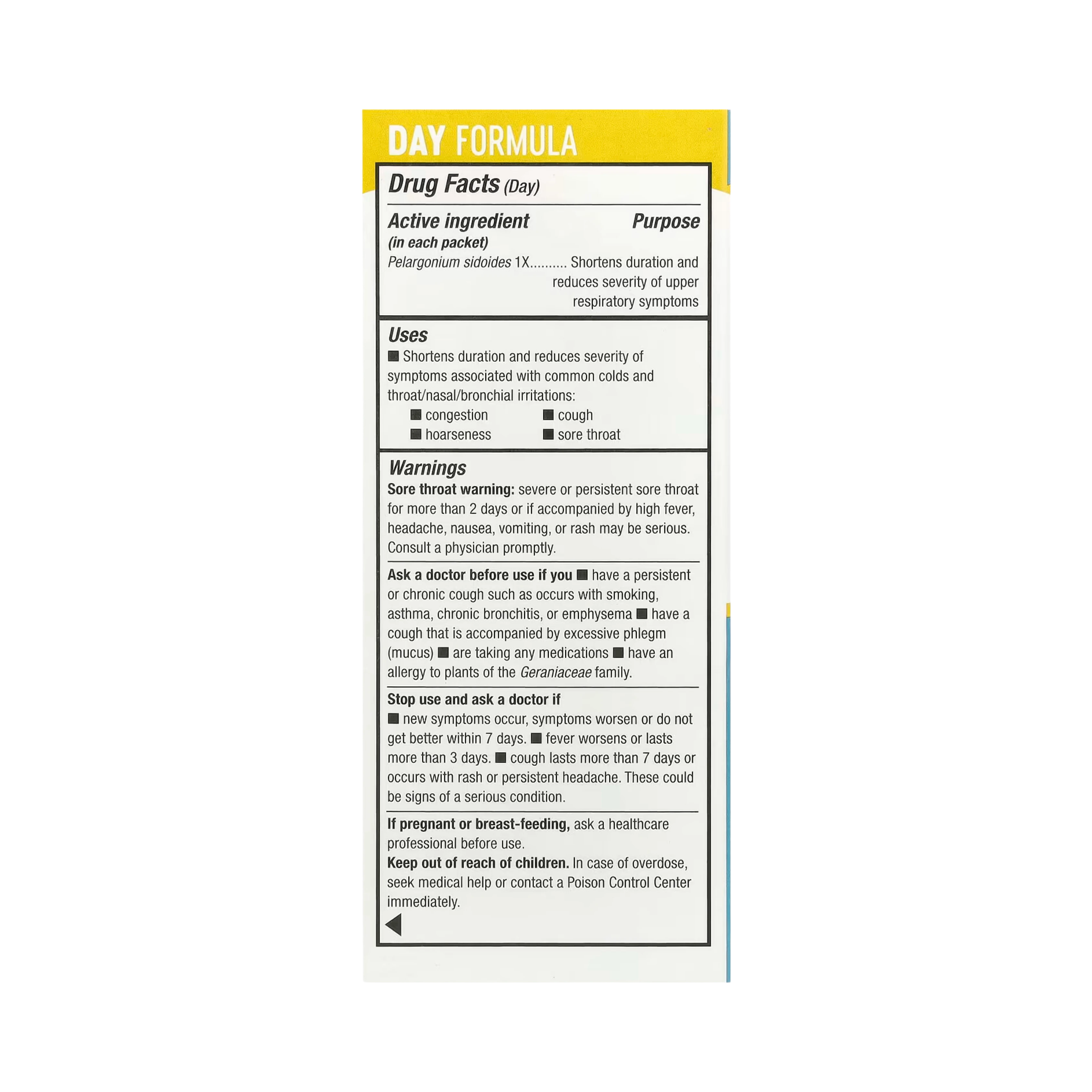 Nature's Way, Umcka, Cold Care, Day + Night, Soothing Hot Drink, Lemon-Citrus, Honey-Lemon, 12 Packets, 0.17 Oz Each