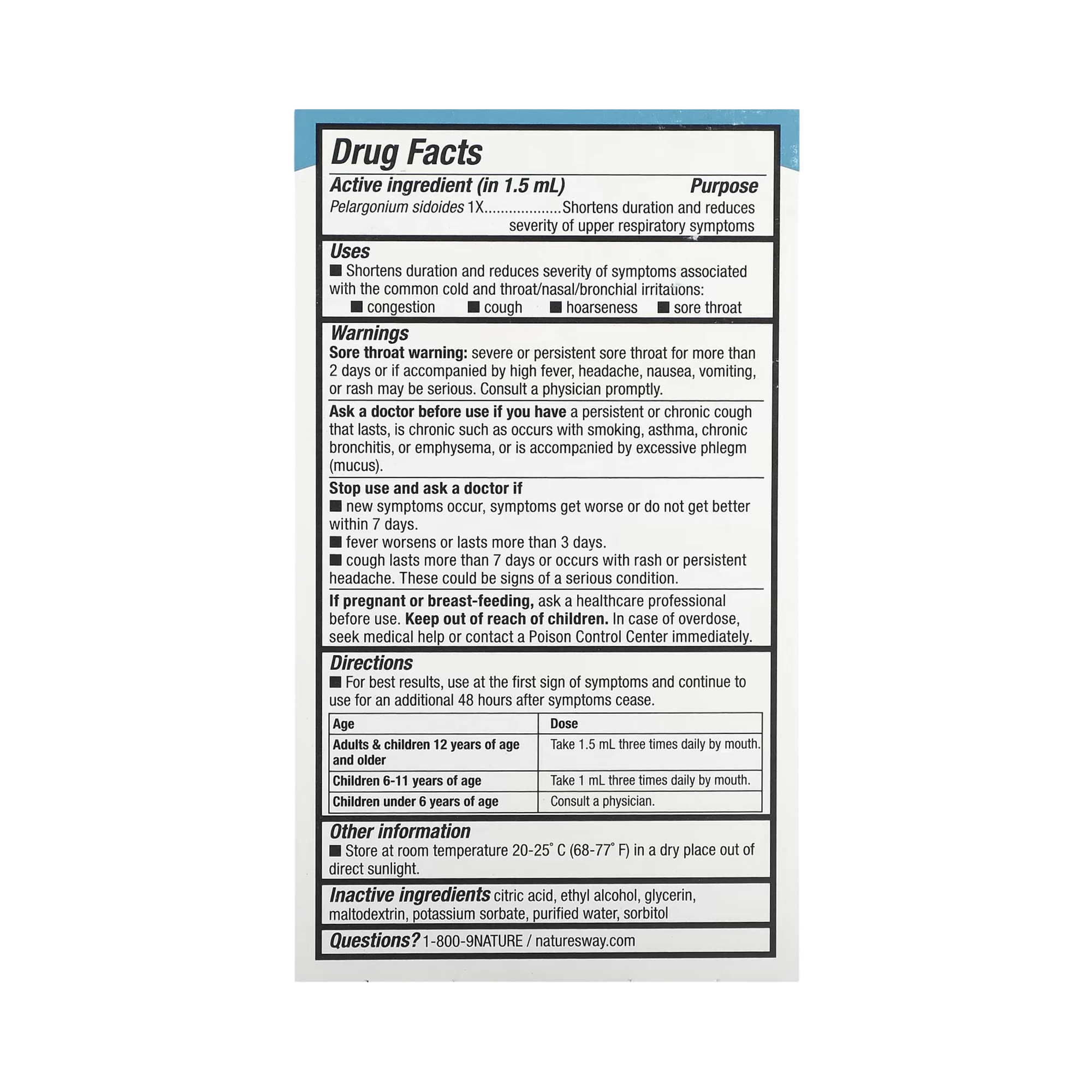 Nature's Way, Umcka ColdCare Alcohol-Free Drops, 2 Fl Oz