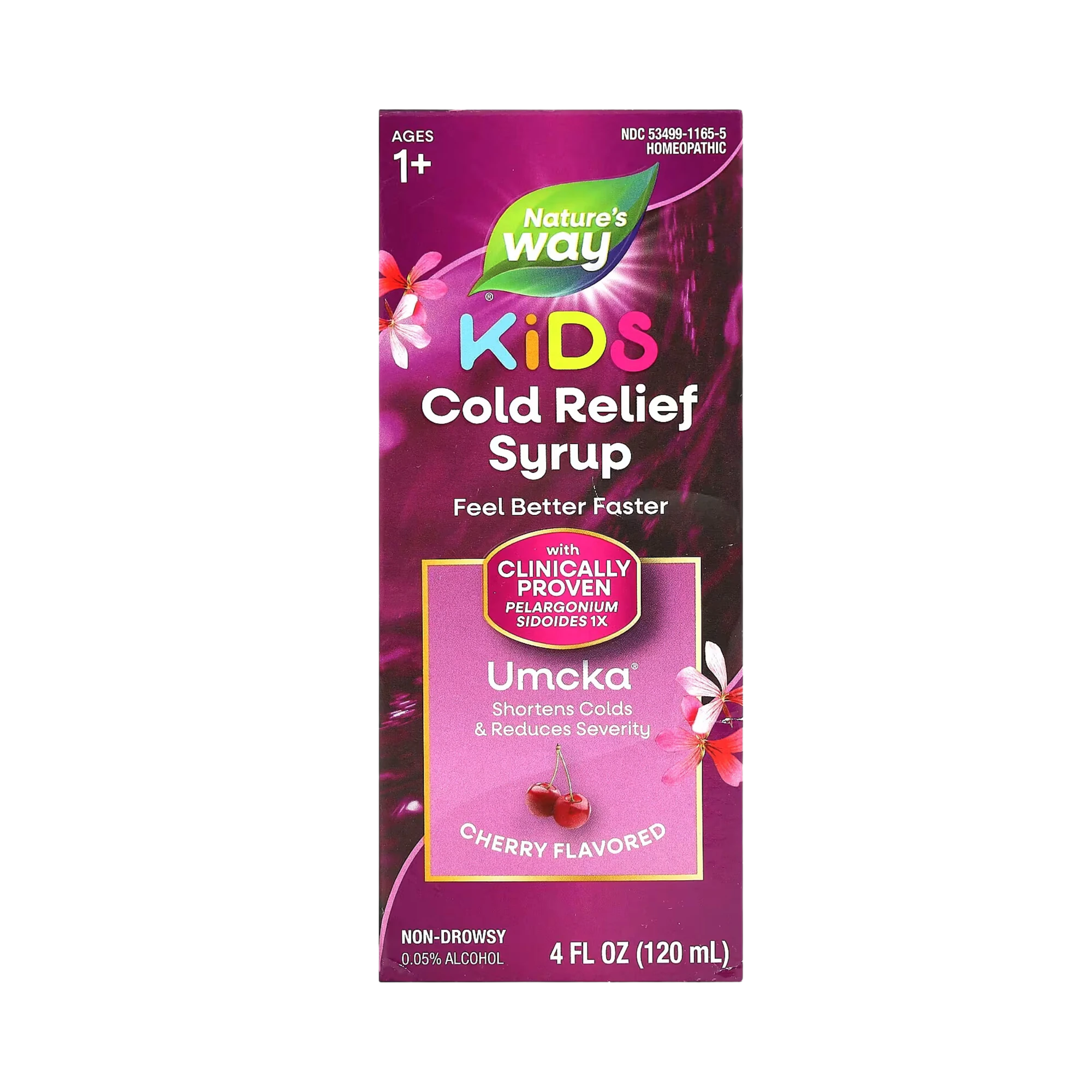 Nature's Way, Umcka, ColdCare Cough Syrup Cherry For Kids, 4 Oz