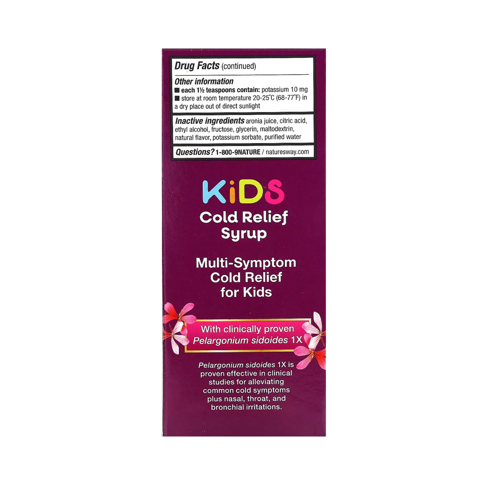Nature's Way, Umcka, ColdCare Cough Syrup Cherry For Kids, 4 Oz
