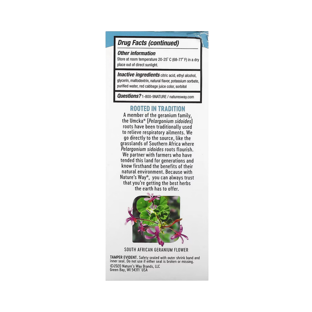 Nature's Way, Umcka ColdCare, Soothing Syrup, Sugar Free, Grape, 4 Fl Oz
