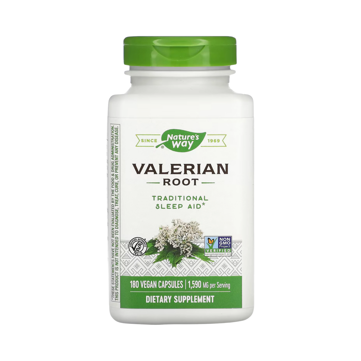 Nature's Way, Valerian Root, 1,590 Mg, 180 Vegan Capsules