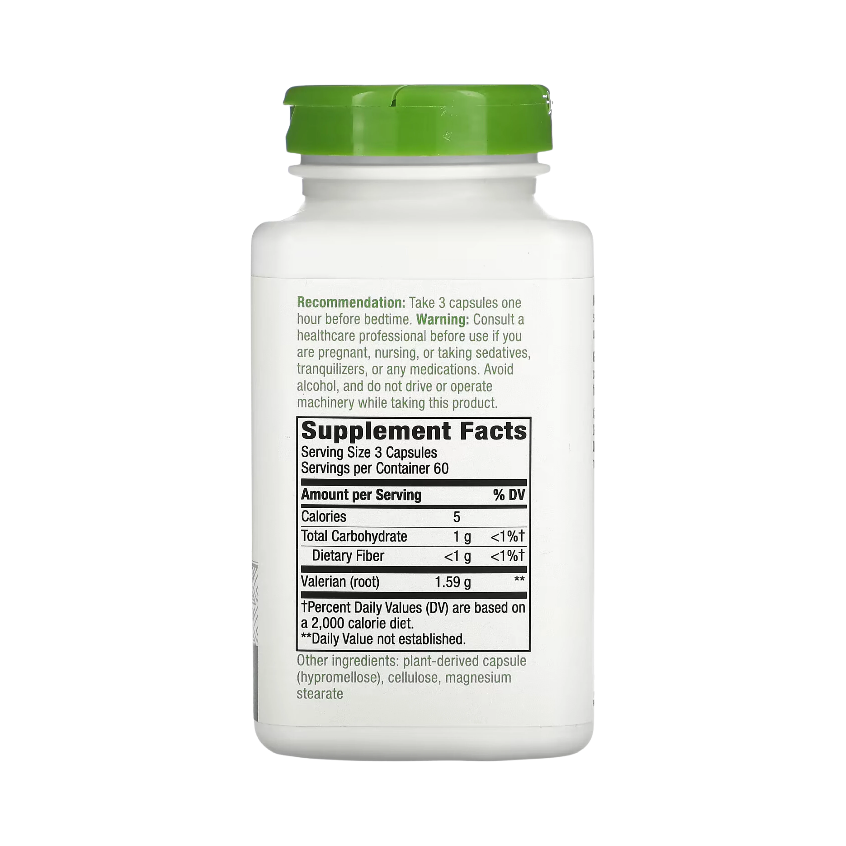 Nature's Way, Valerian Root, 1,590 Mg, 180 Vegan Capsules