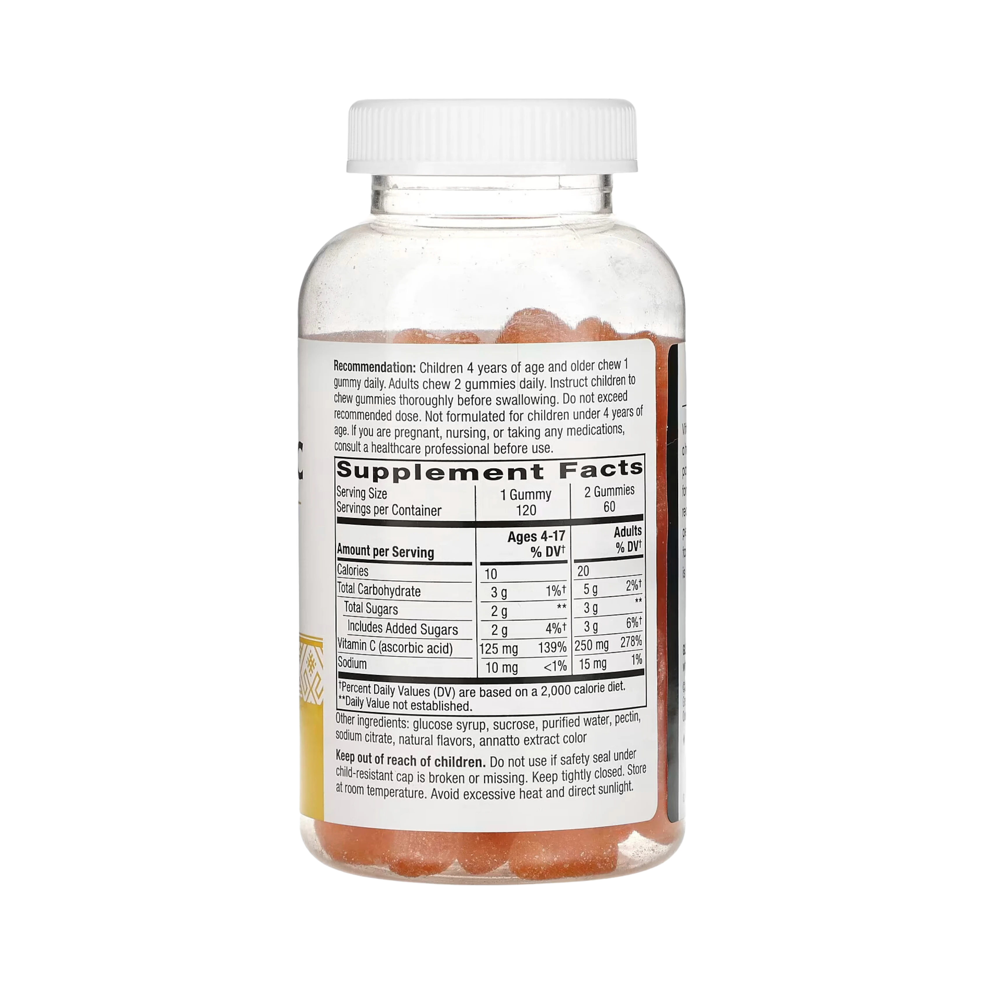 Nature's Way, Vitamin C Gummies, Orange, 250 Mg, 120 Gummies
