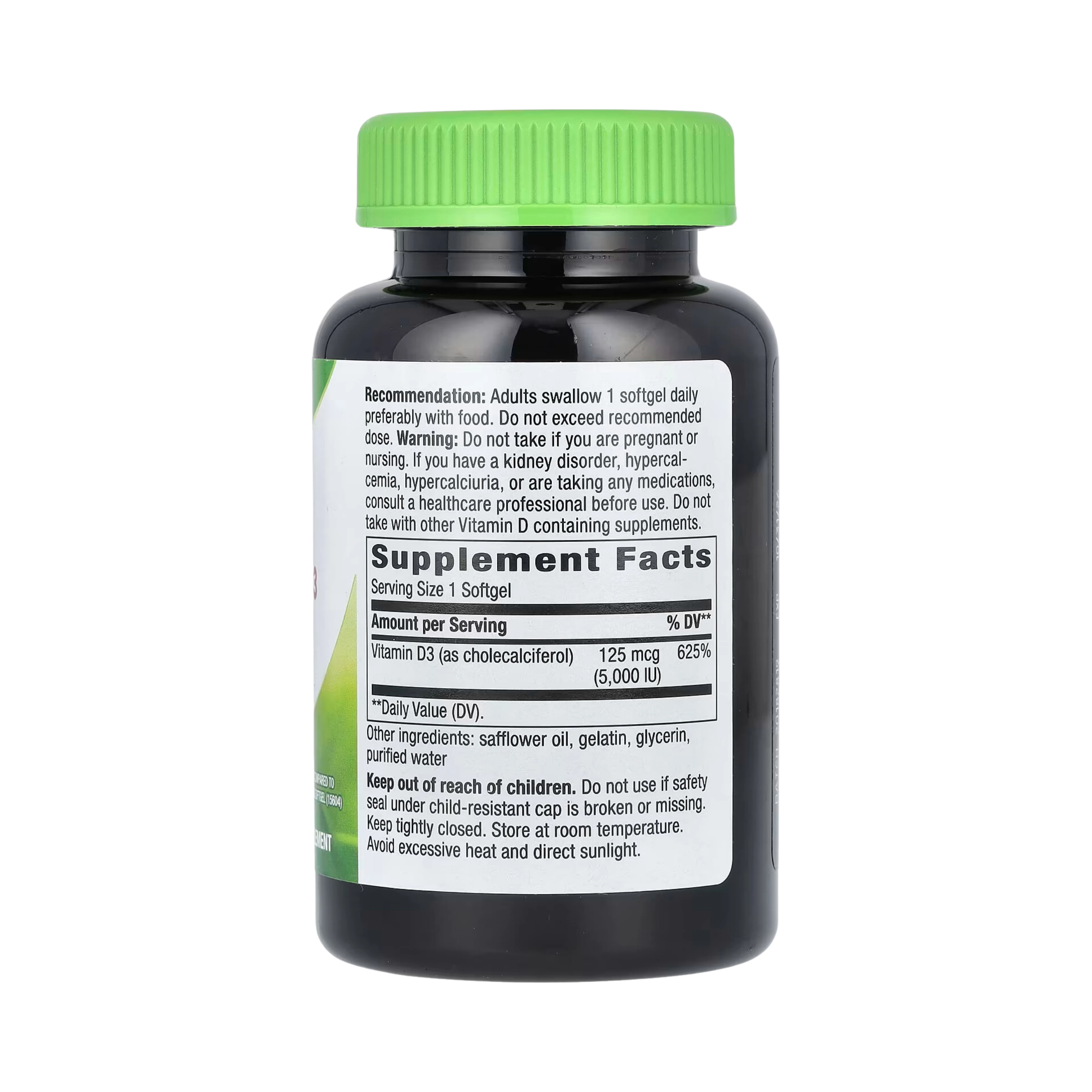 Nature's Way, Vitamin D3 Max, 125 Mcg 5,000 IU, 240 Softgels