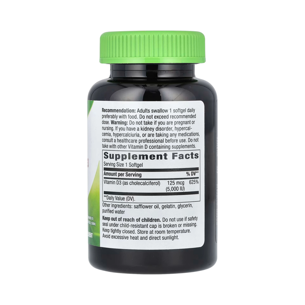 Nature's Way, Vitamin D3 Max, 125 Mcg 5,000 IU, 240 Softgels