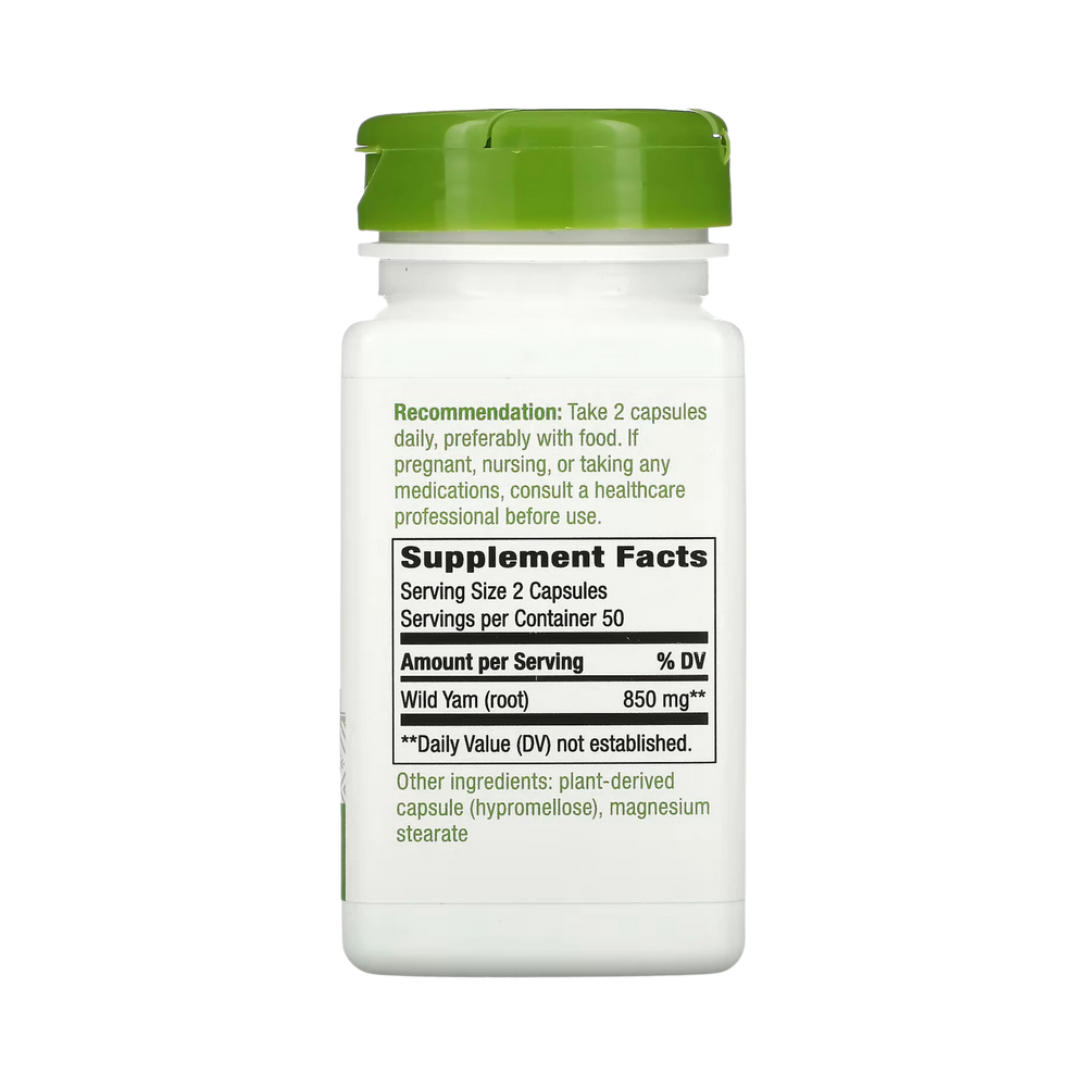 Nature's Way, Wild Yam Root, 425 Mg, 100 Vegan Capsules