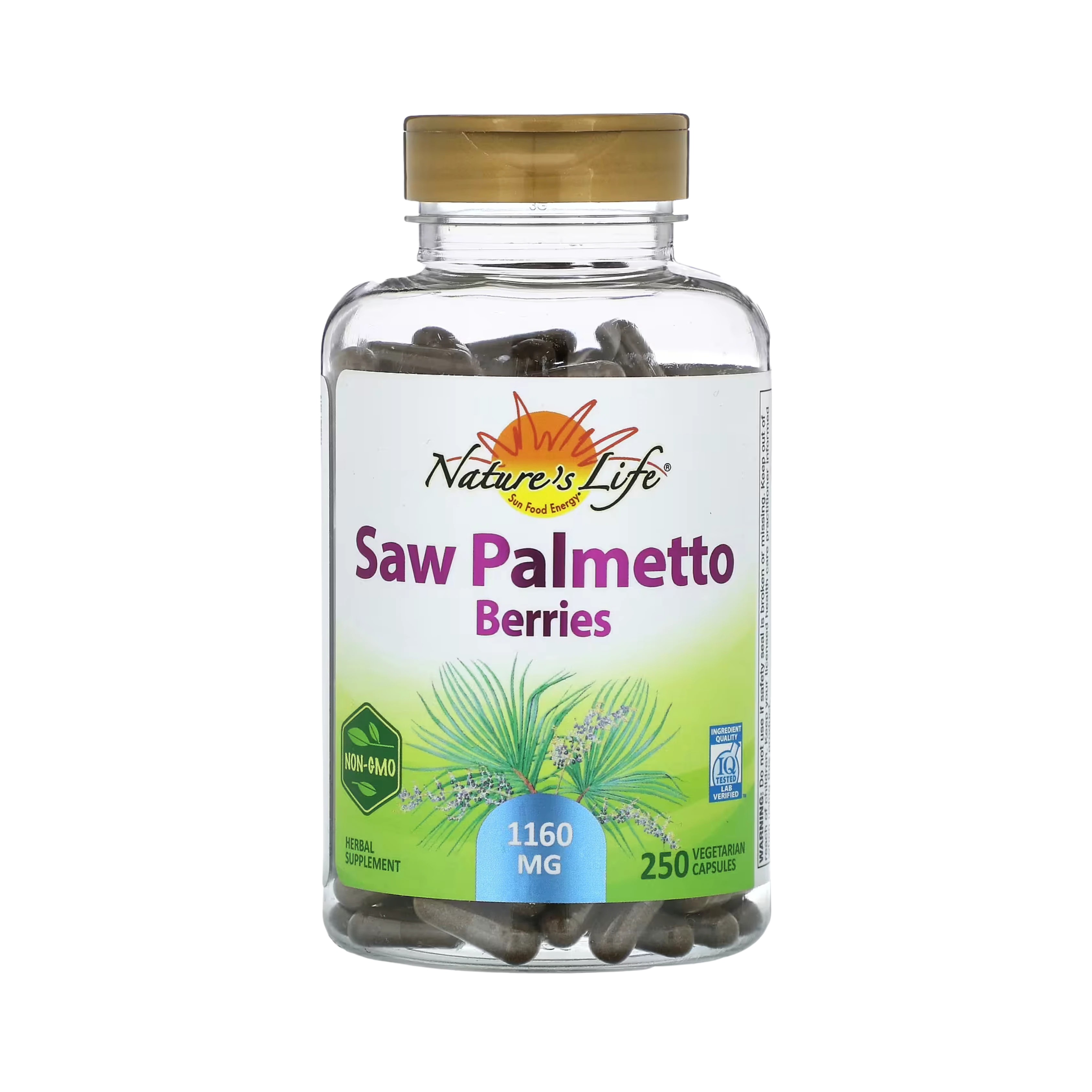Natures Life Saw Palmetto Berries Supersize 250 Veg Capsules
