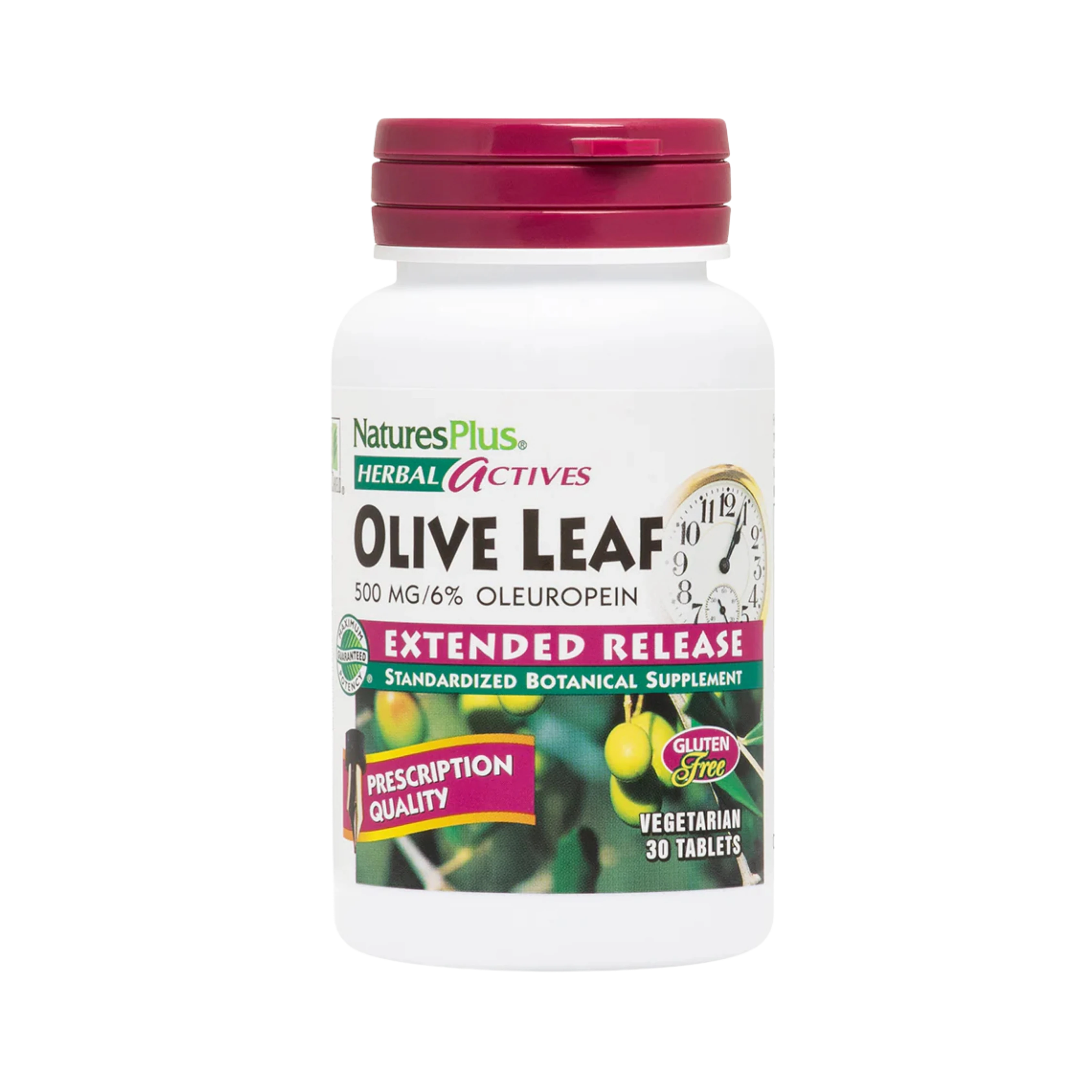 Natures Plus, Olive Leaf Extract 500 Mg Time Release, 30 Sustained Release Tablets