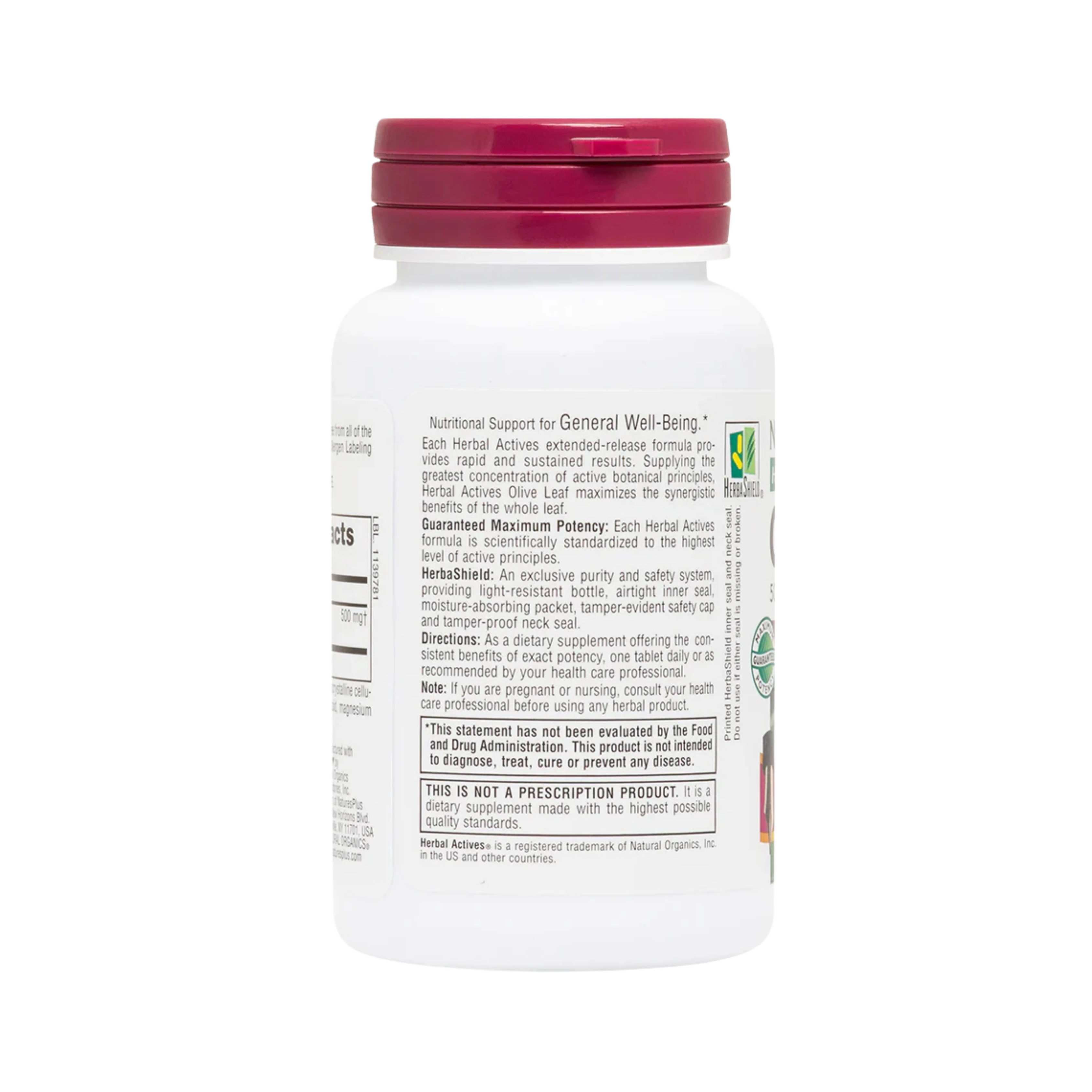 Natures Plus, Olive Leaf Extract 500 Mg Time Release, 30 Sustained Release Tablets