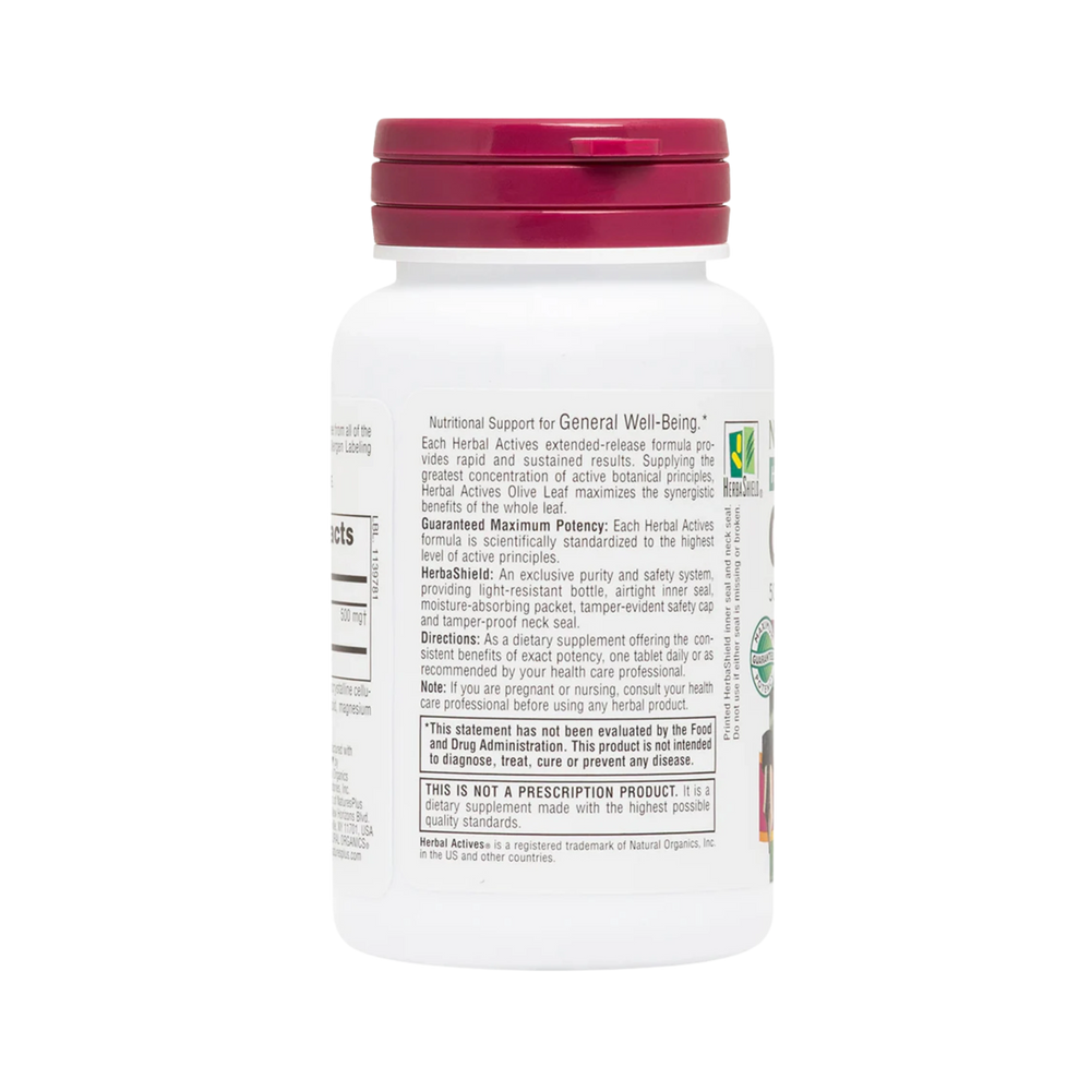 Natures Plus, Olive Leaf Extract 500 Mg Time Release, 30 Sustained Release Tablets