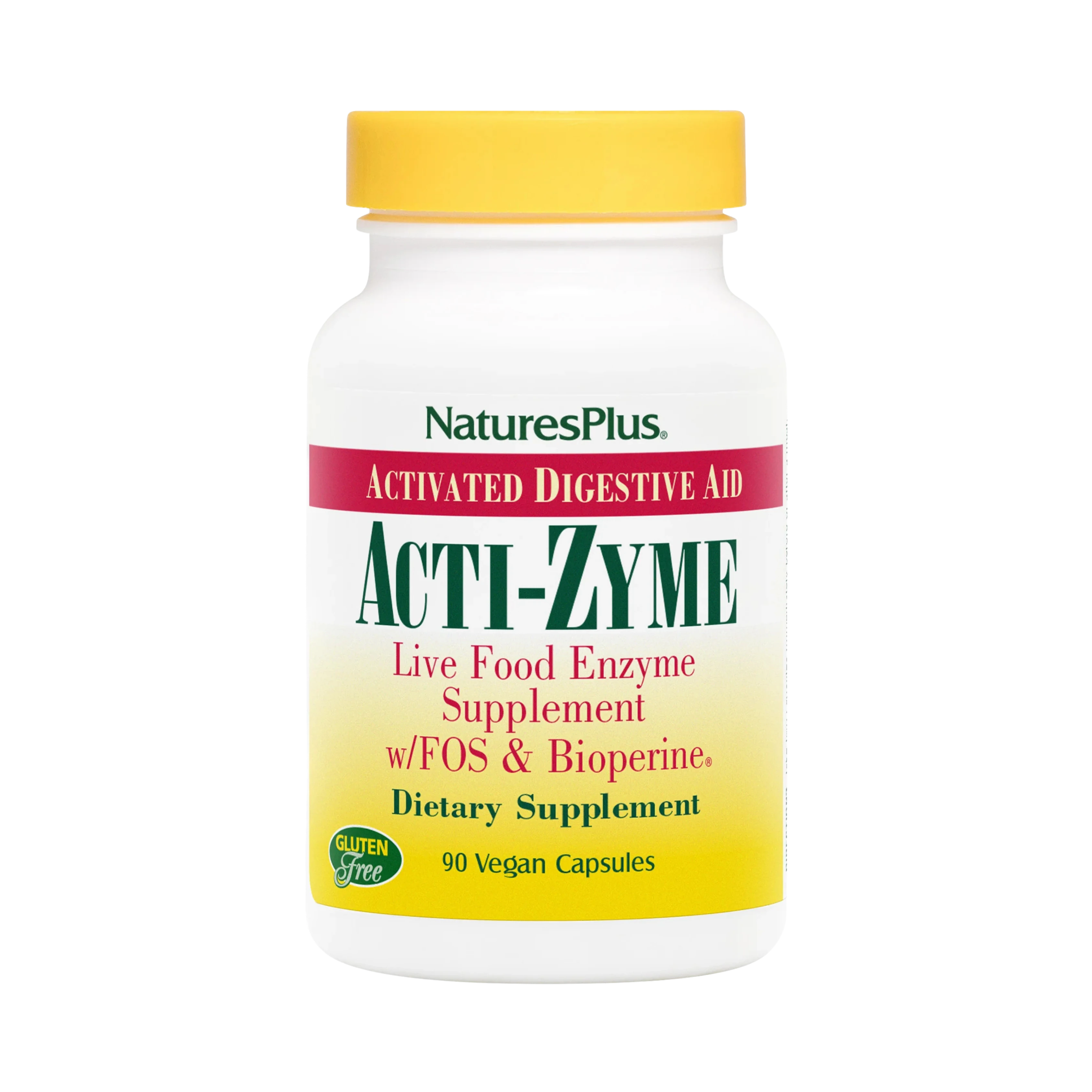 NaturesPlus, Acti-Zyme, Activated Digested Aid, 90 Vegan Capsules