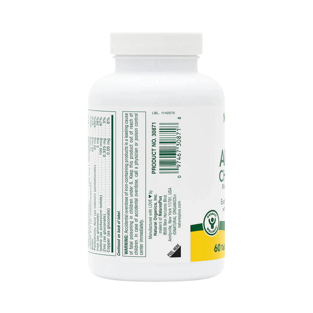 NaturesPlus, Adult's Chewable Multivitamin & Mineral, Exotic Red Berry, 60 Tablets
