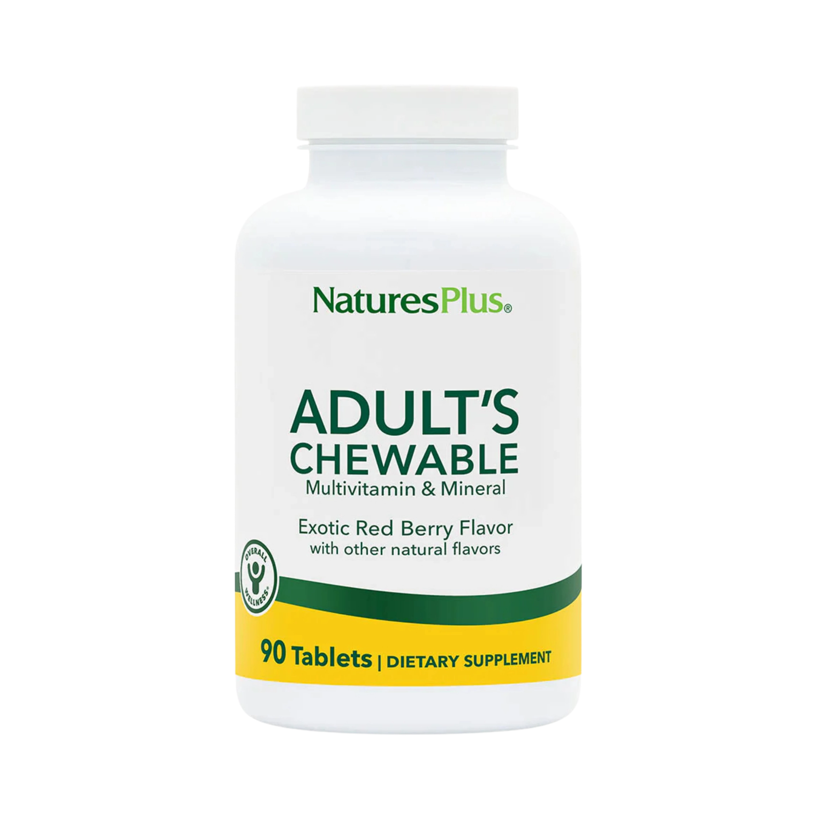 NaturesPlus, Adult's Chewable Multivitamin & Mineral, Exotic Red Berry, 90 Tablets