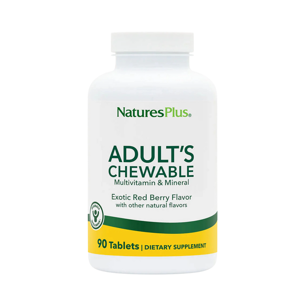 NaturesPlus, Adult's Chewable Multivitamin & Mineral, Exotic Red Berry, 90 Tablets