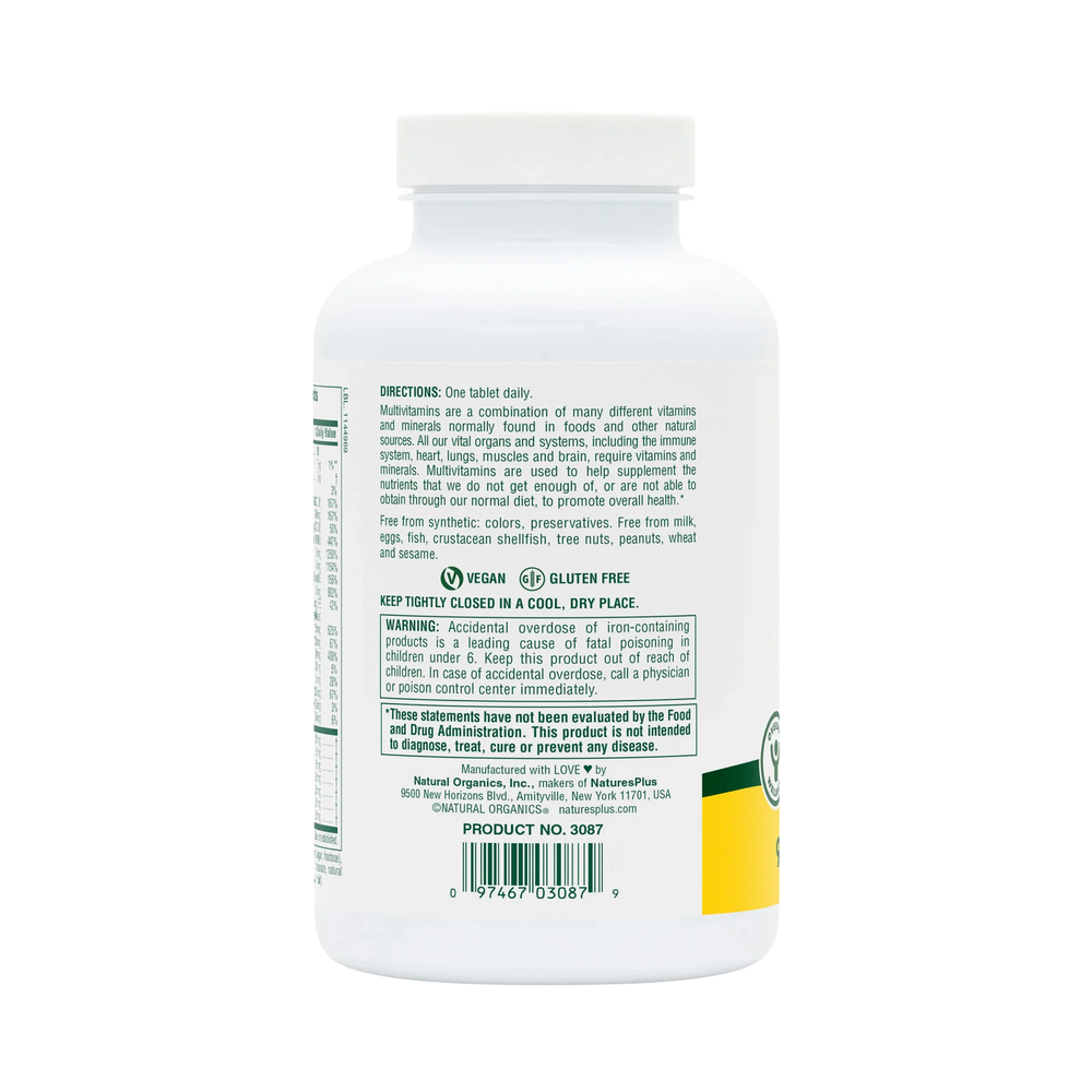 NaturesPlus, Adult's Chewable Multivitamin& Mineral, Pineapple, 90 Tablets
