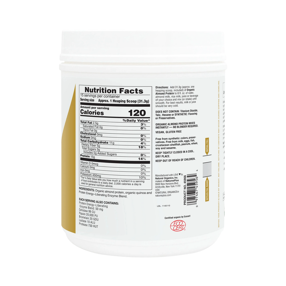 NaturesPlus, Almond Protein, 1.04 Lb Powder