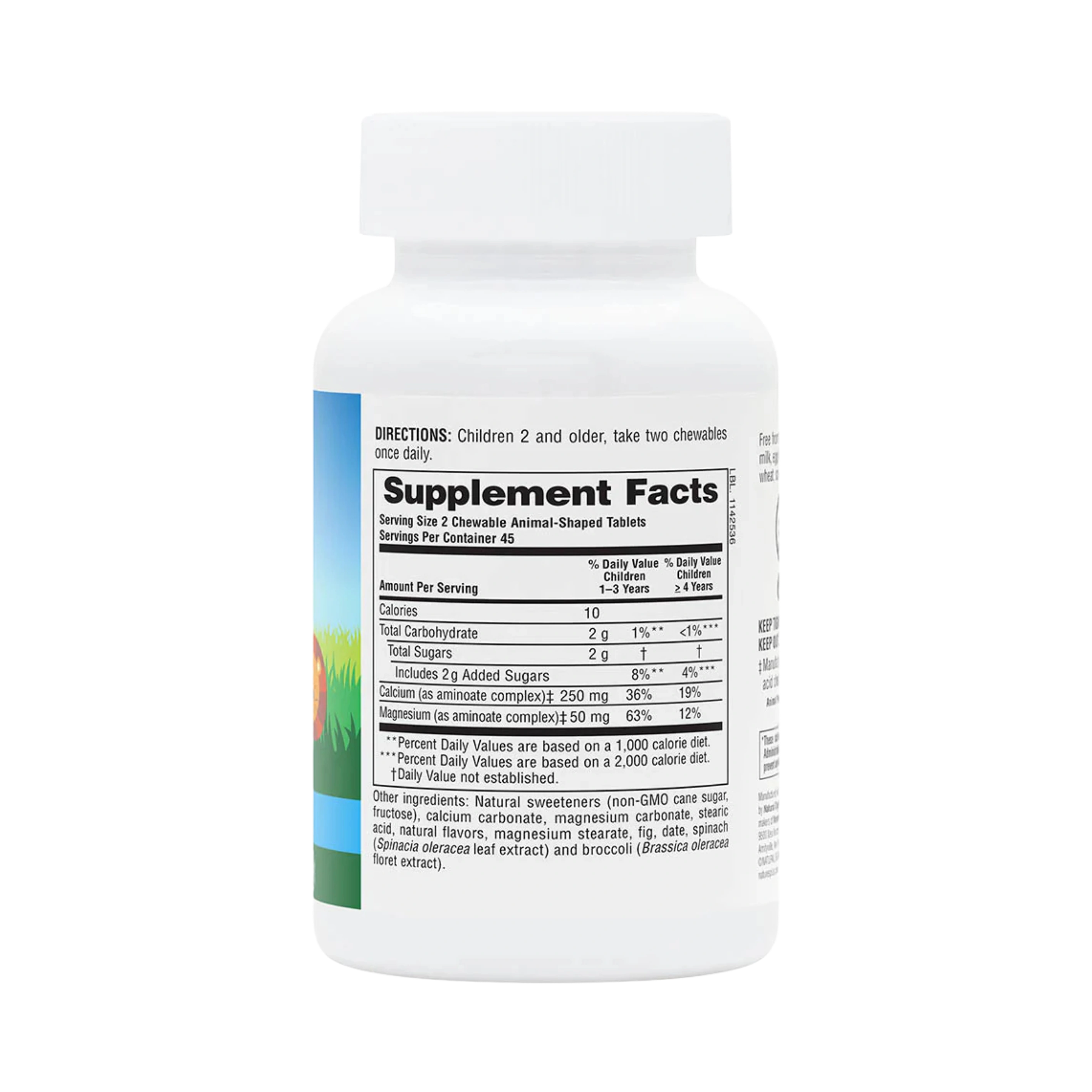 NaturesPlus, Animal Parade, Calcium, Children's Chewable Supplement, Vanilla Sundae, 90 Animal-Shaped Tablets