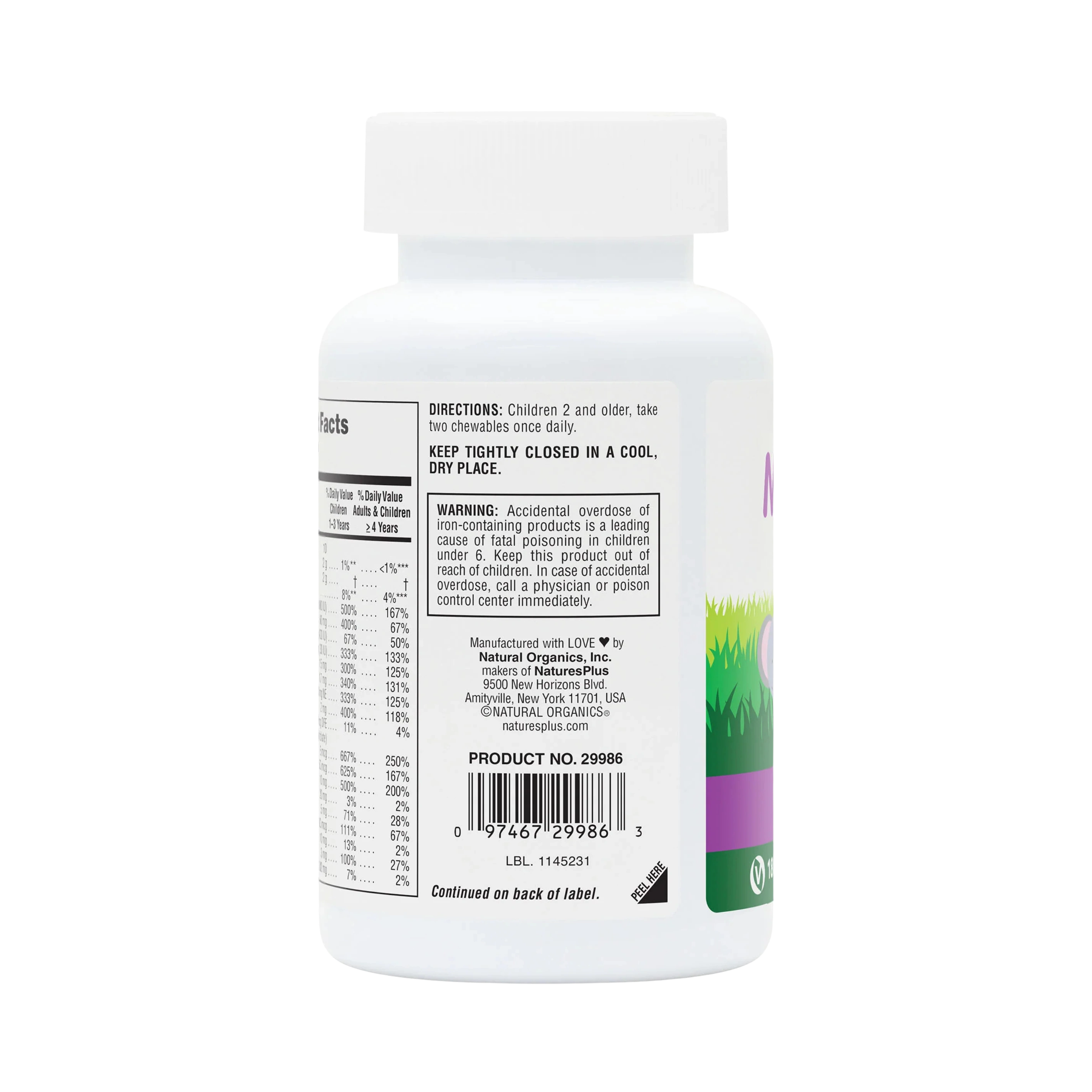 NaturesPlus, Animal Parade, Children's Chewable Multivitamin, Grape, 180 Animal-Shaped Tablets