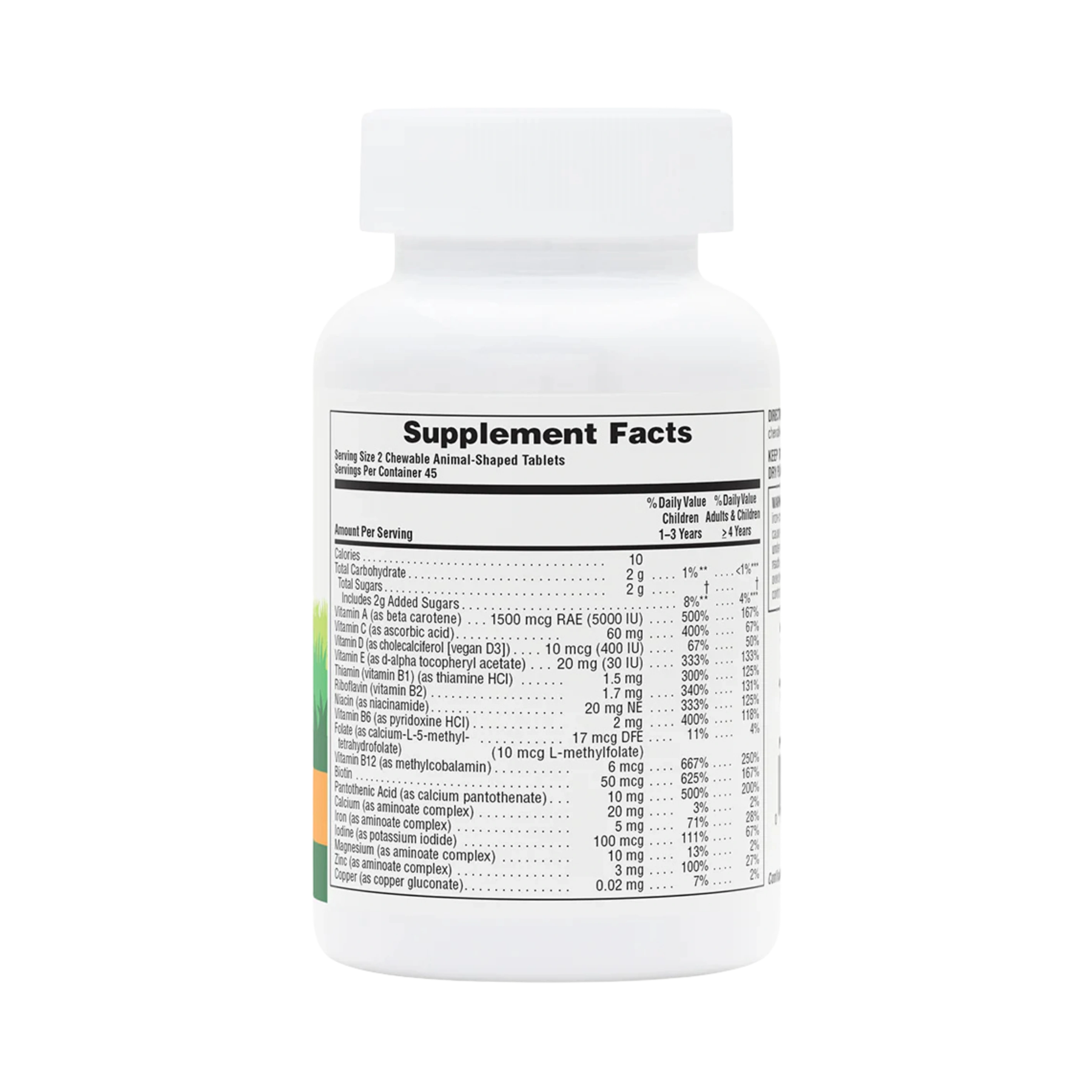 NaturesPlus, Animal Parade, Children's Chewable Multivitamin, Orange, 90 Animal-Shaped Tablets