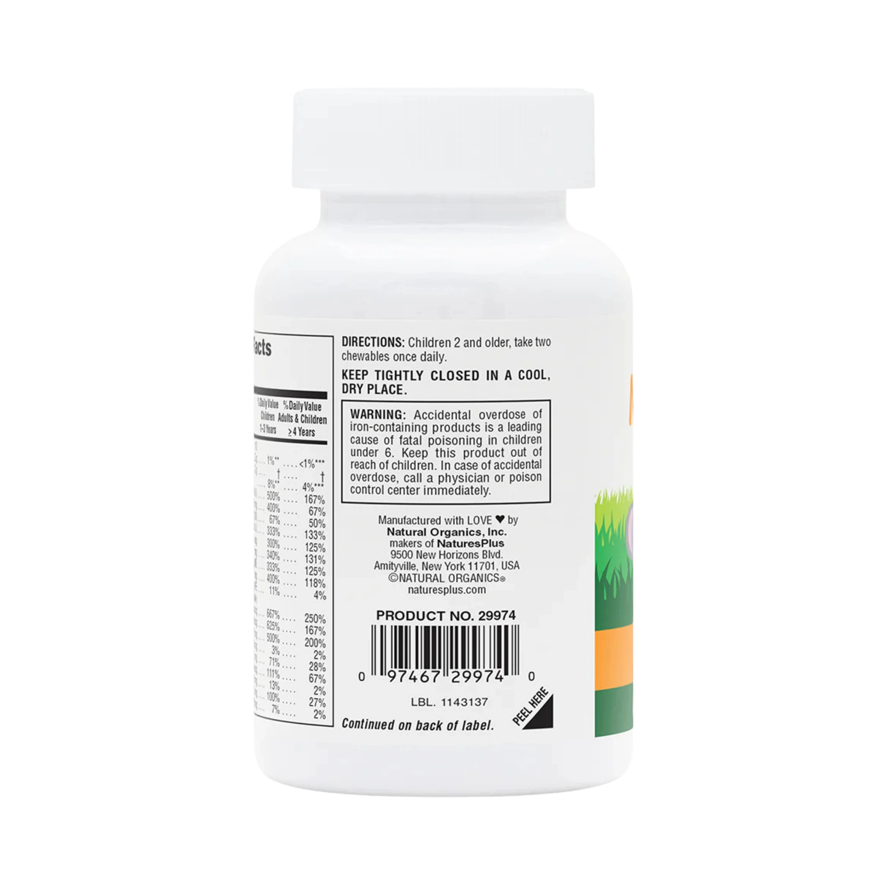NaturesPlus, Animal Parade, Children's Chewable Multivitamin, Orange, 90 Animal-Shaped Tablets