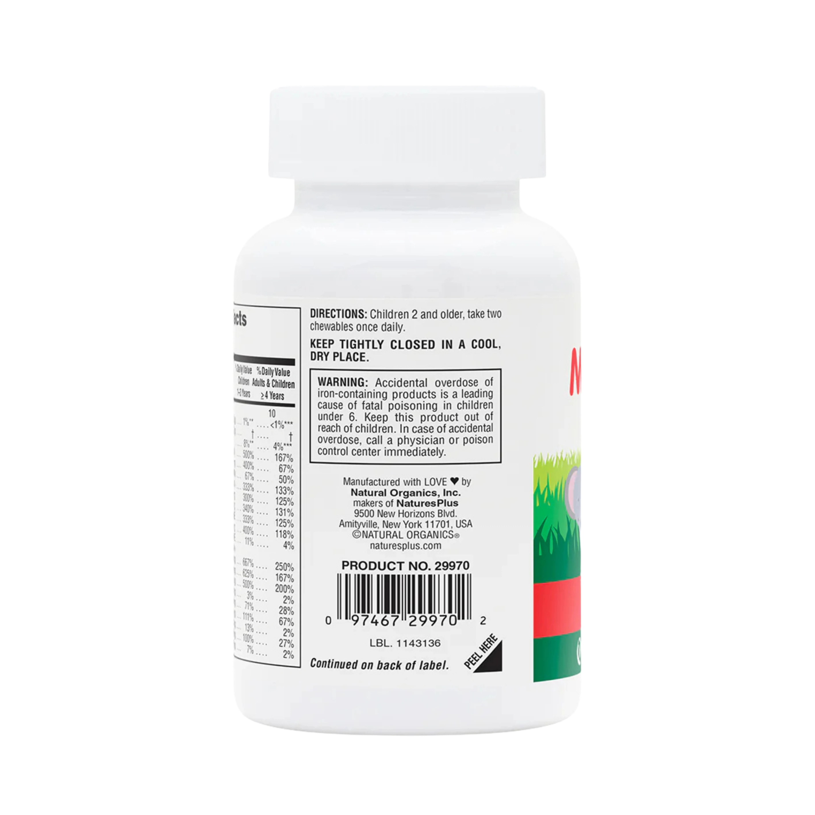 NaturesPlus, Animal Parade, Children's Chewable Multivitamin Supplement, Cherry, 90 Animal-Shaped Tablets