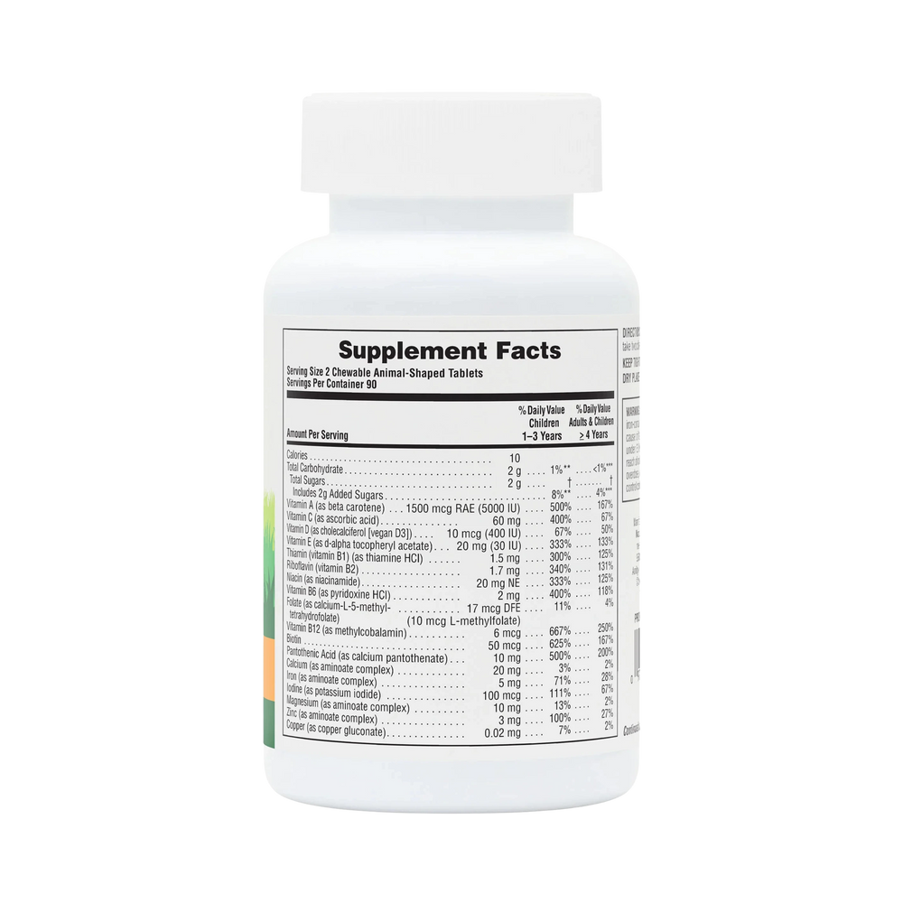 NaturesPlus, Animal Parade, Children's Chewable Multivitamin Supplement, Cherry, Grape & Orange, 180 Animal-Shaped Tablets