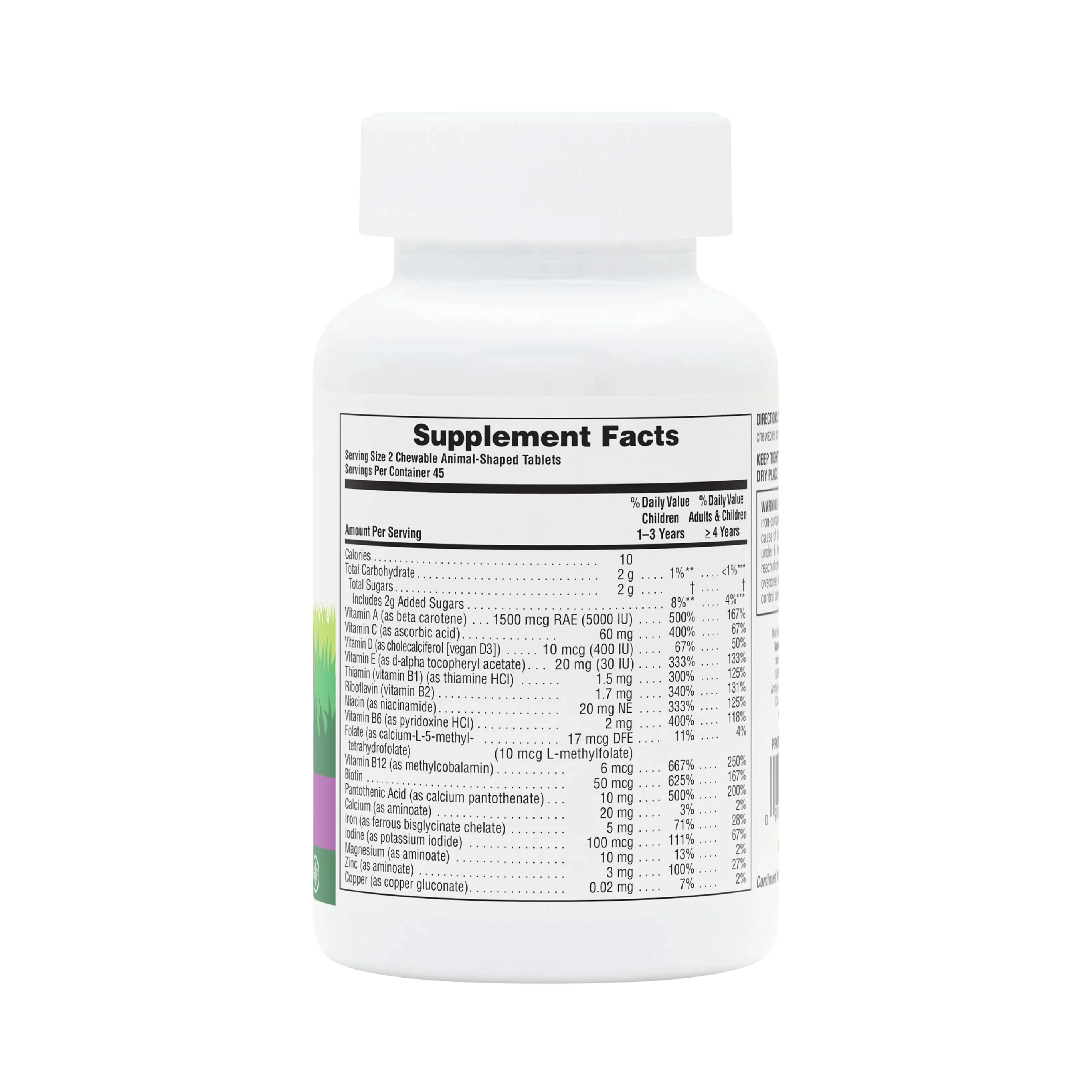 NaturesPlus, Animal Parade, Children's Chewable Multivitamin Supplement, Grape, 90 Animal-Shaped Tablets
