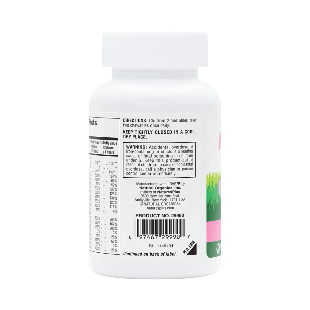 NaturesPlus, Animal Parade, Children's Chewable Multivitamin Supplement, Watermelon, 90 Animal-Shaped Tablets