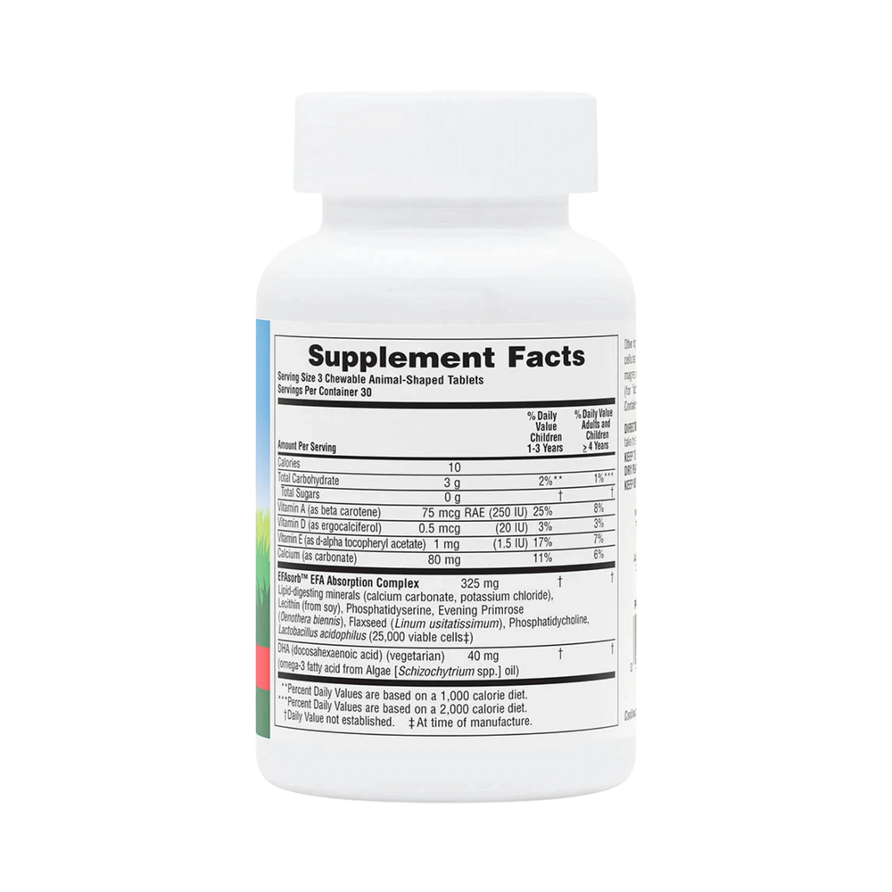 NaturesPlus, Animal Parade, DHA Kids, Children's Chewable Omega-3 Supplement, Cherry, 90 Animal-Shaped Tablets