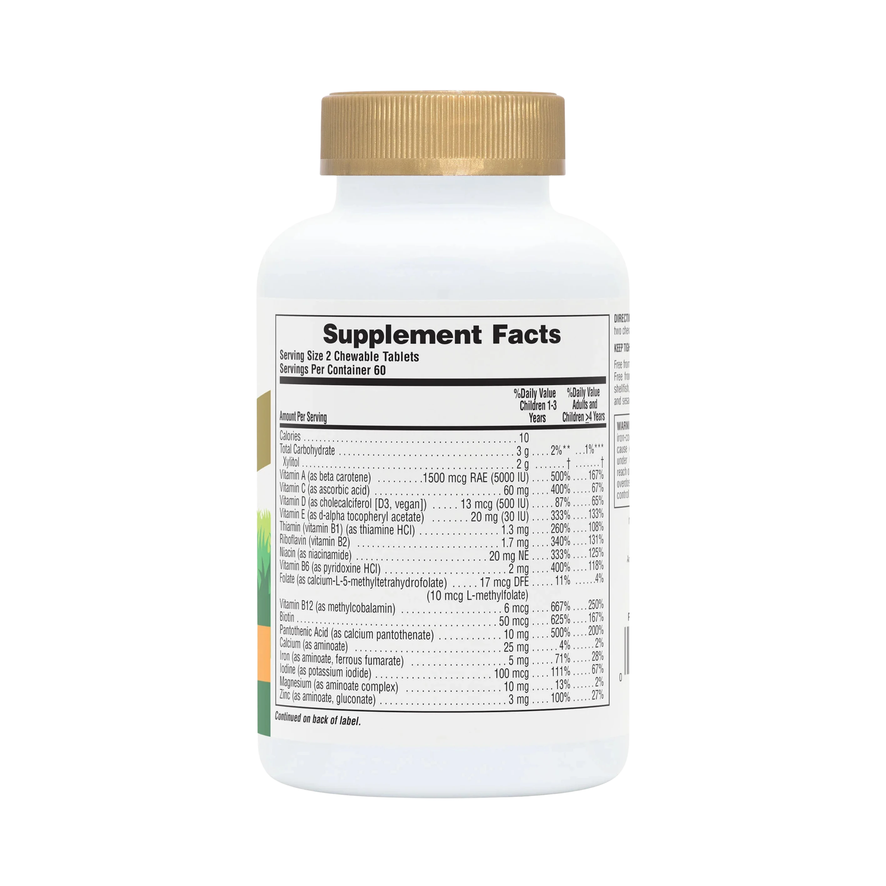 NaturesPlus, Animal Parade Gold, Children's Chewable Multivitamin, Orange, 120 Animal-Shaped Tablets